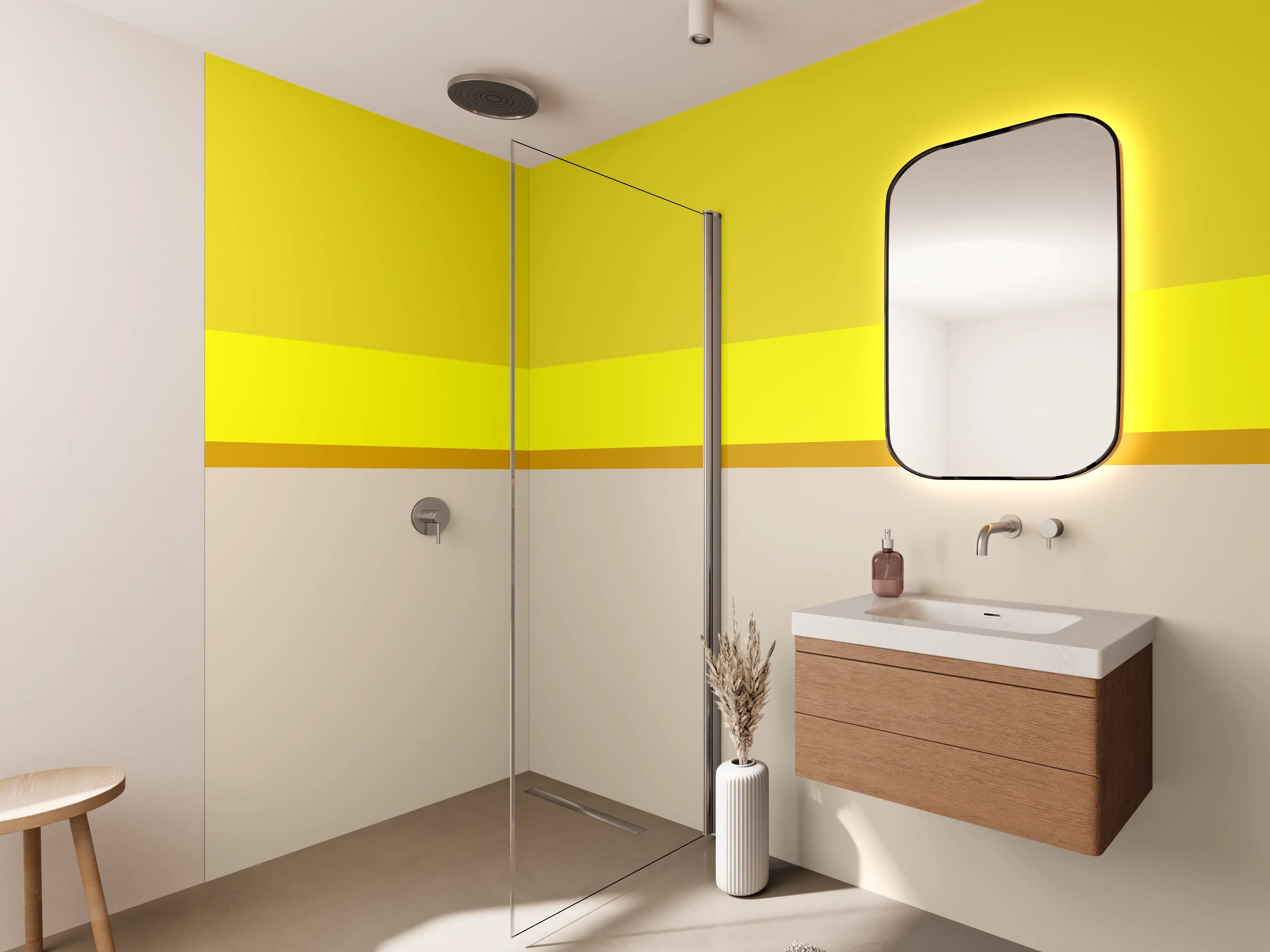 Wandverkleidung Bad - The Yellows - Horizontal - Vanilla