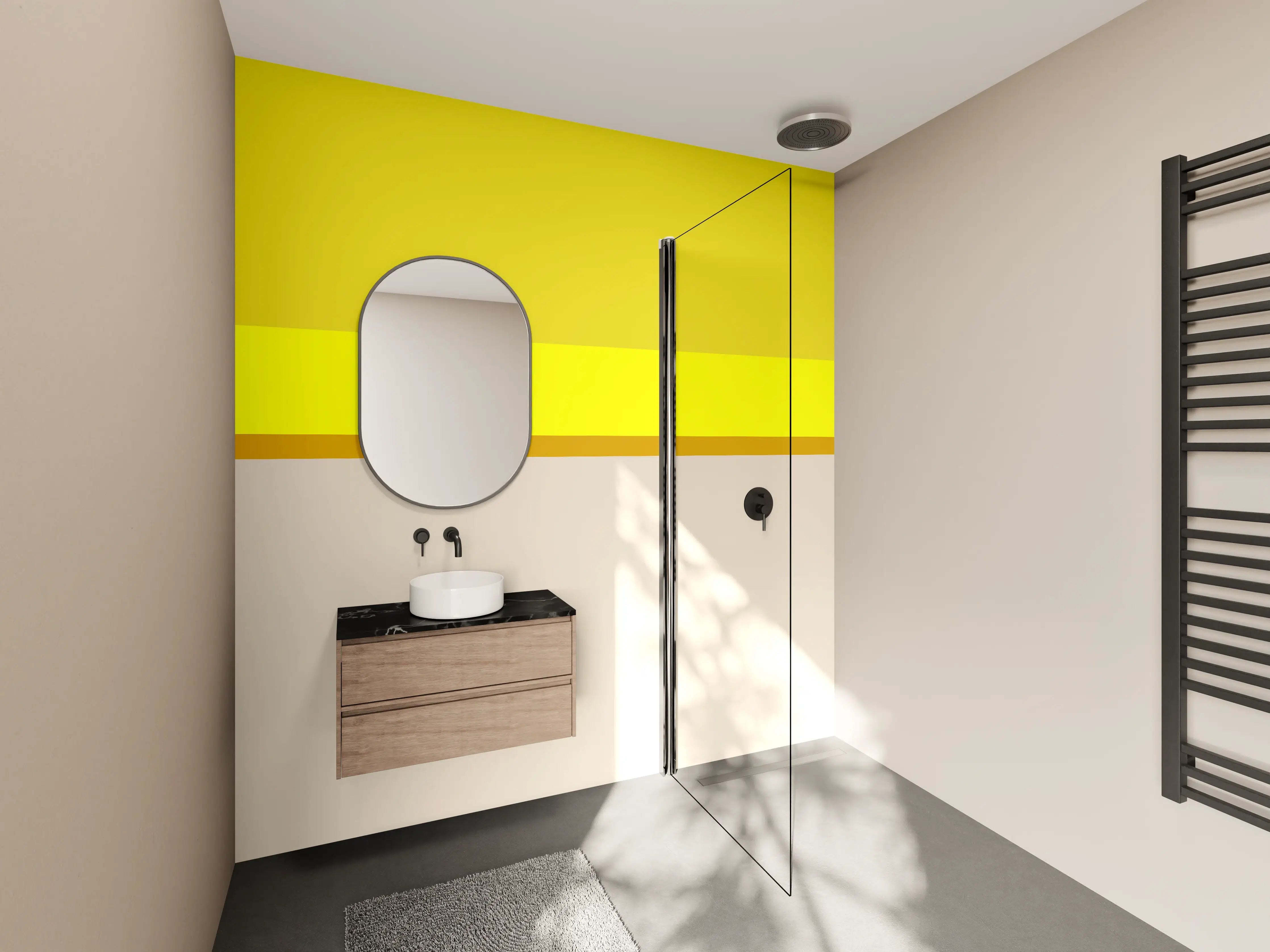 Wandverkleidung Bad - The Yellows - Horizontal - Vanilla