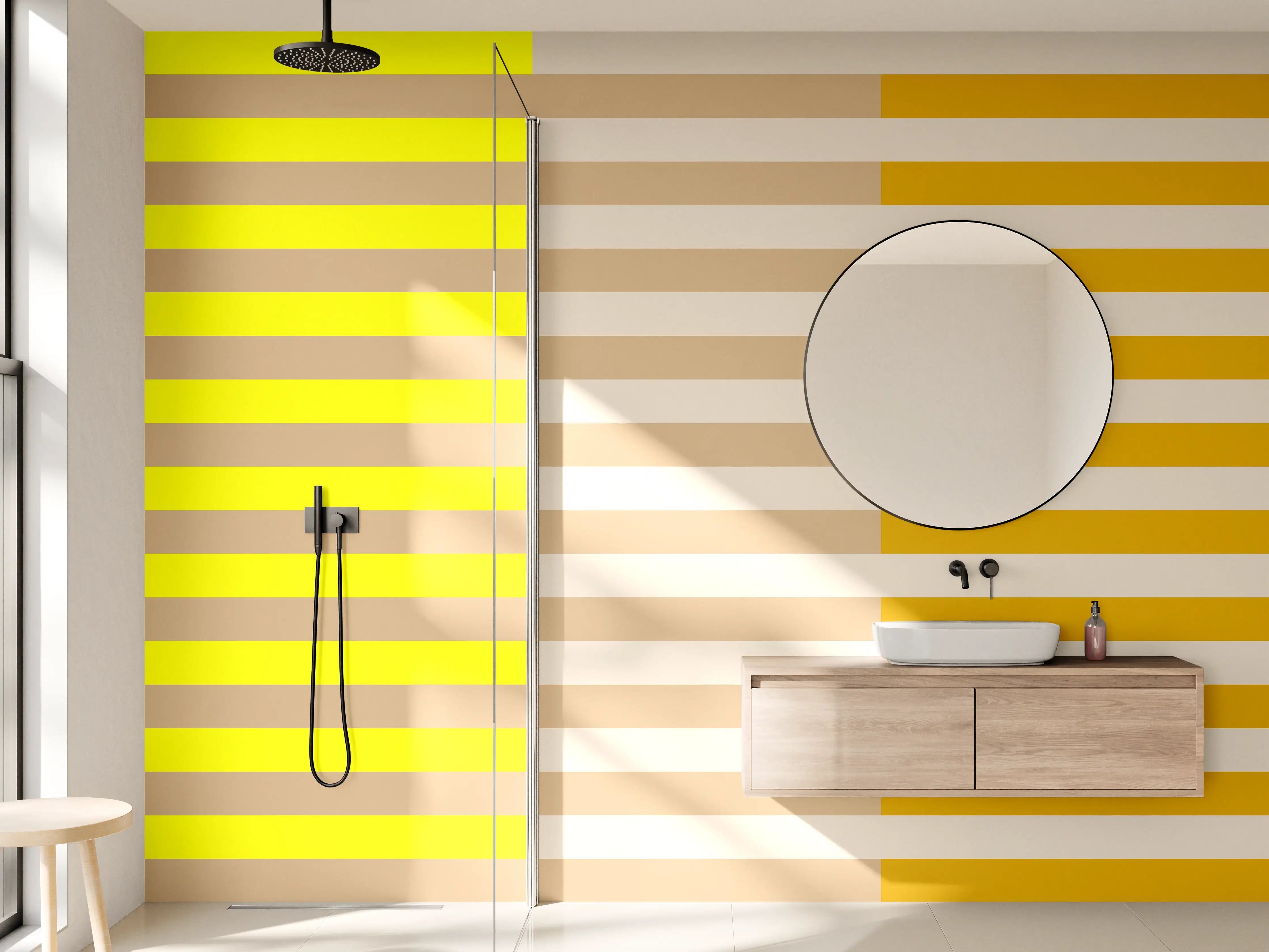 Wandverkleidung Bad - The Yellows - Multy Stripes - Buttercup