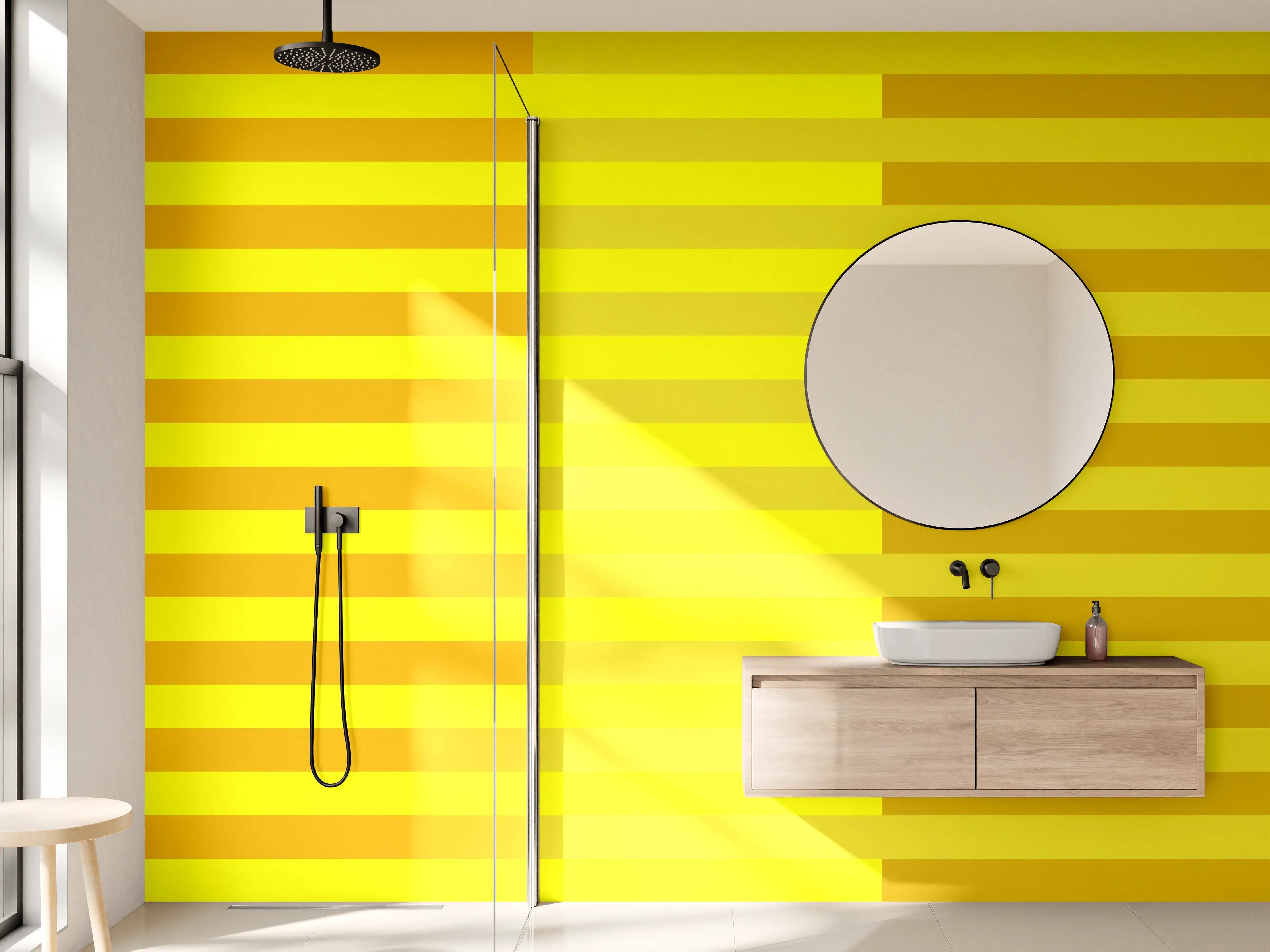 Wandverkleidung Bad - The Yellows - Multy Stripes - Lemon