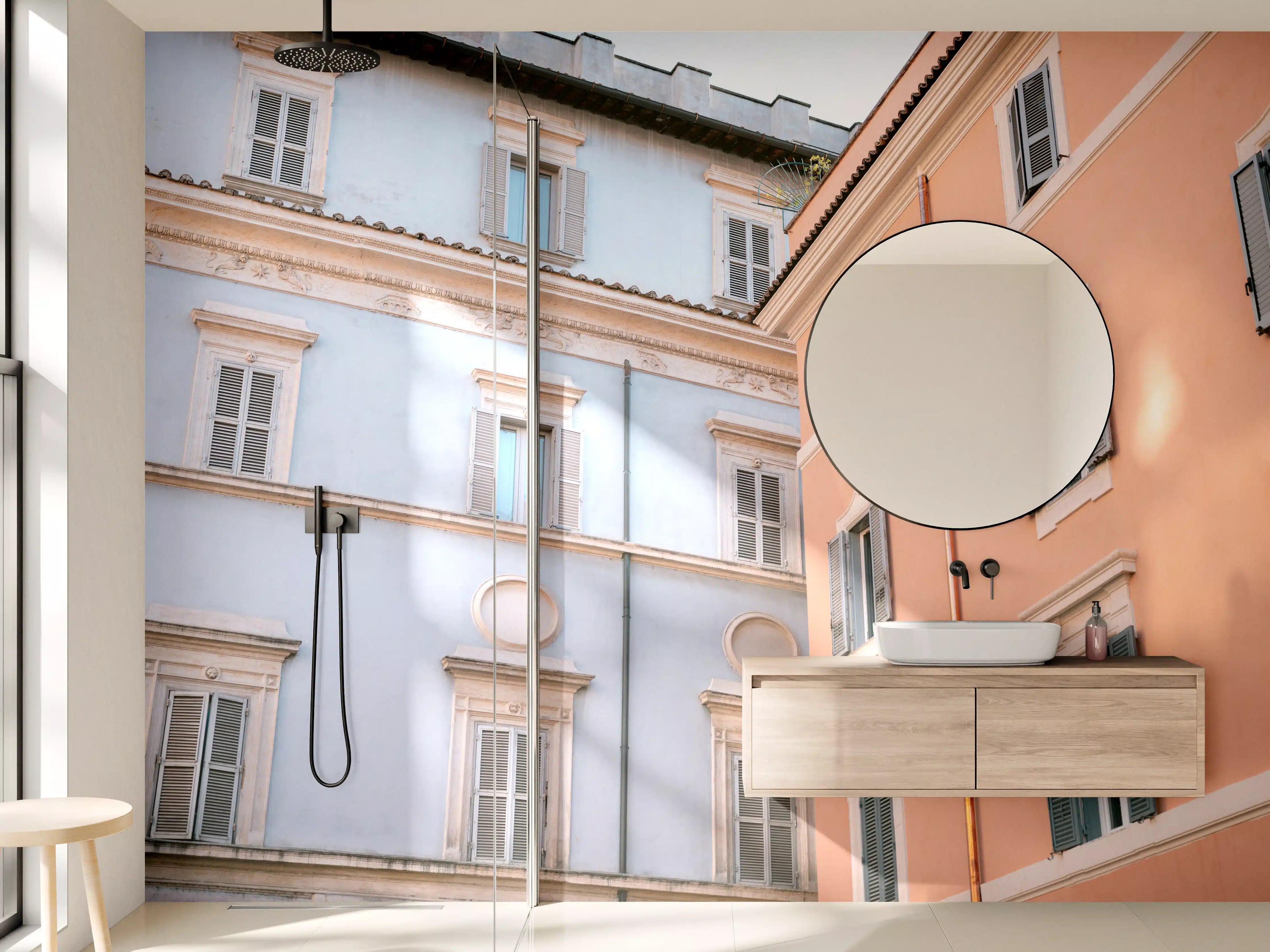 Wandverkleidung Bad - Trastevere in Flieder und Pink
