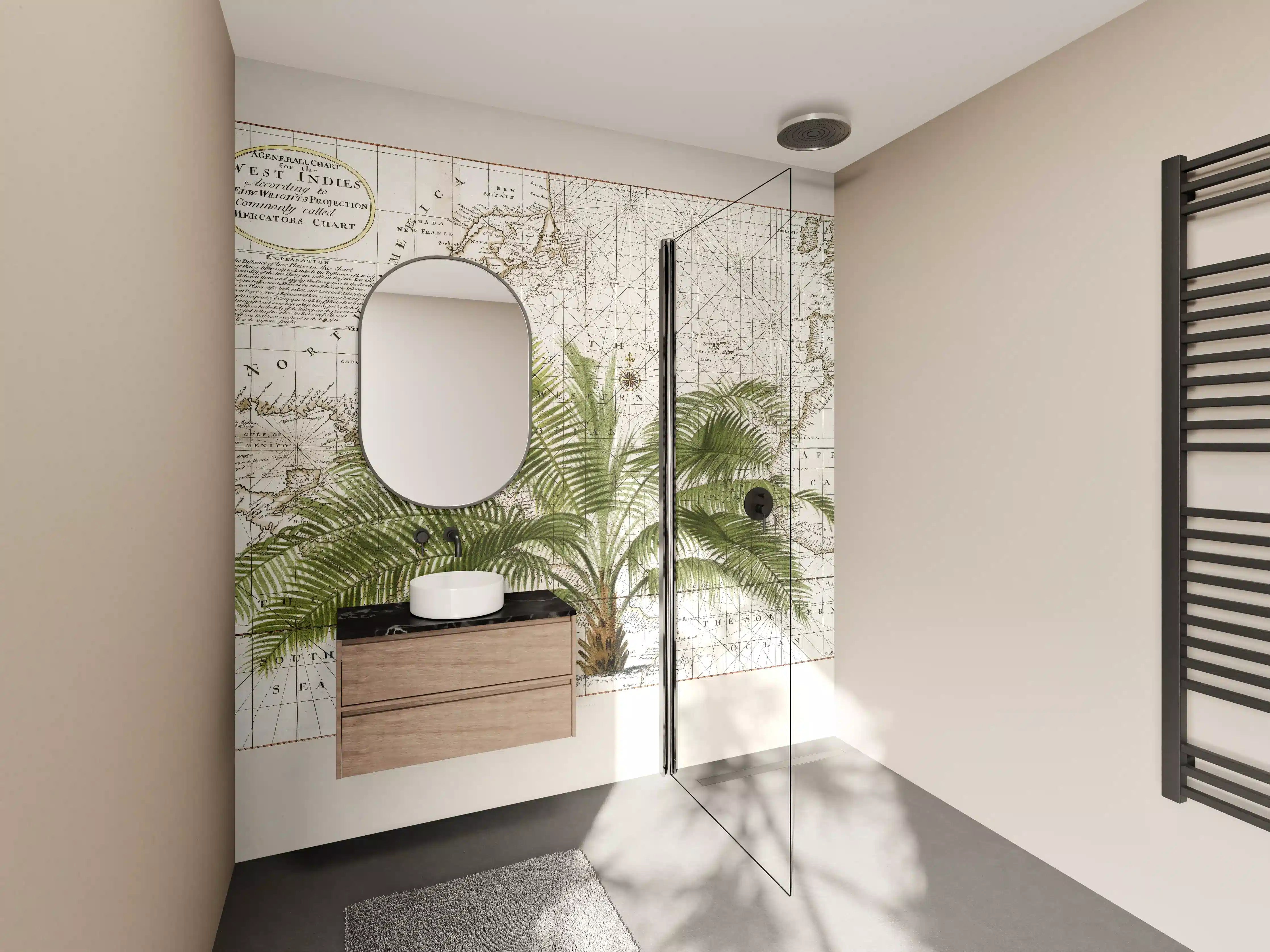 Wandverkleidung Bad - Tropical Empire No1