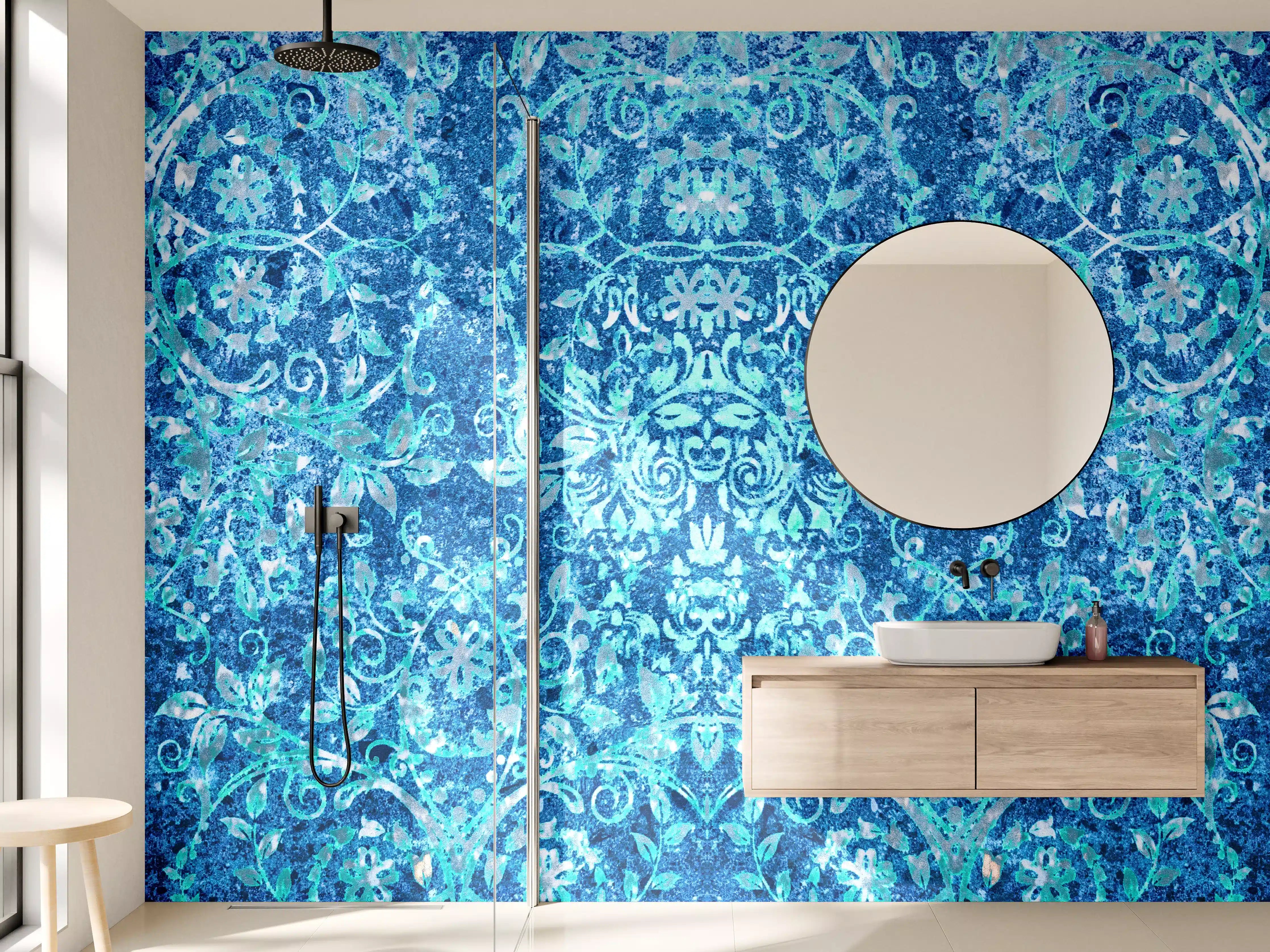 Wandverkleidung Bad - Türkise Aquamarin Wand Textur