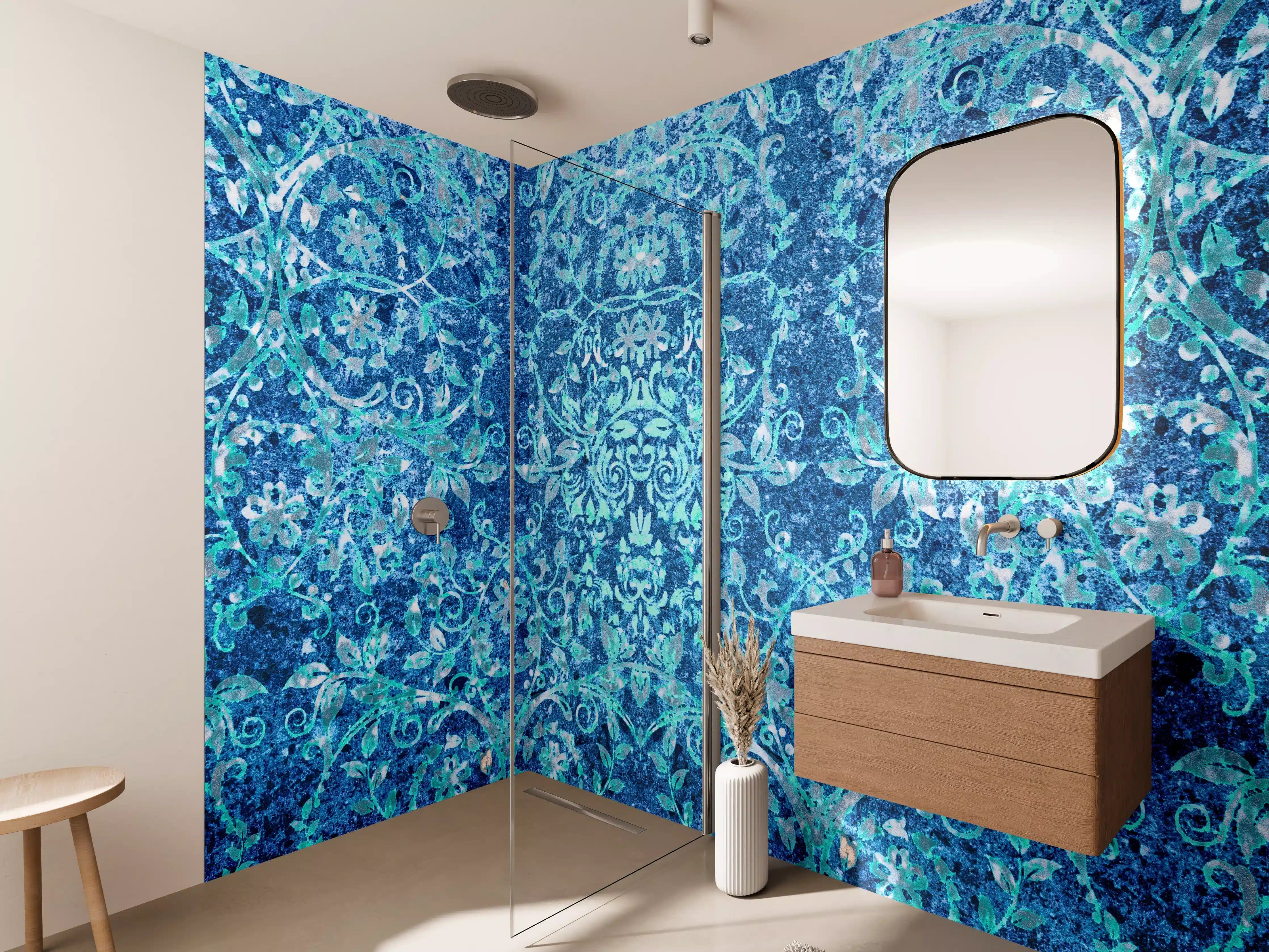 Wandverkleidung Bad - Türkise Aquamarin Wand Textur
