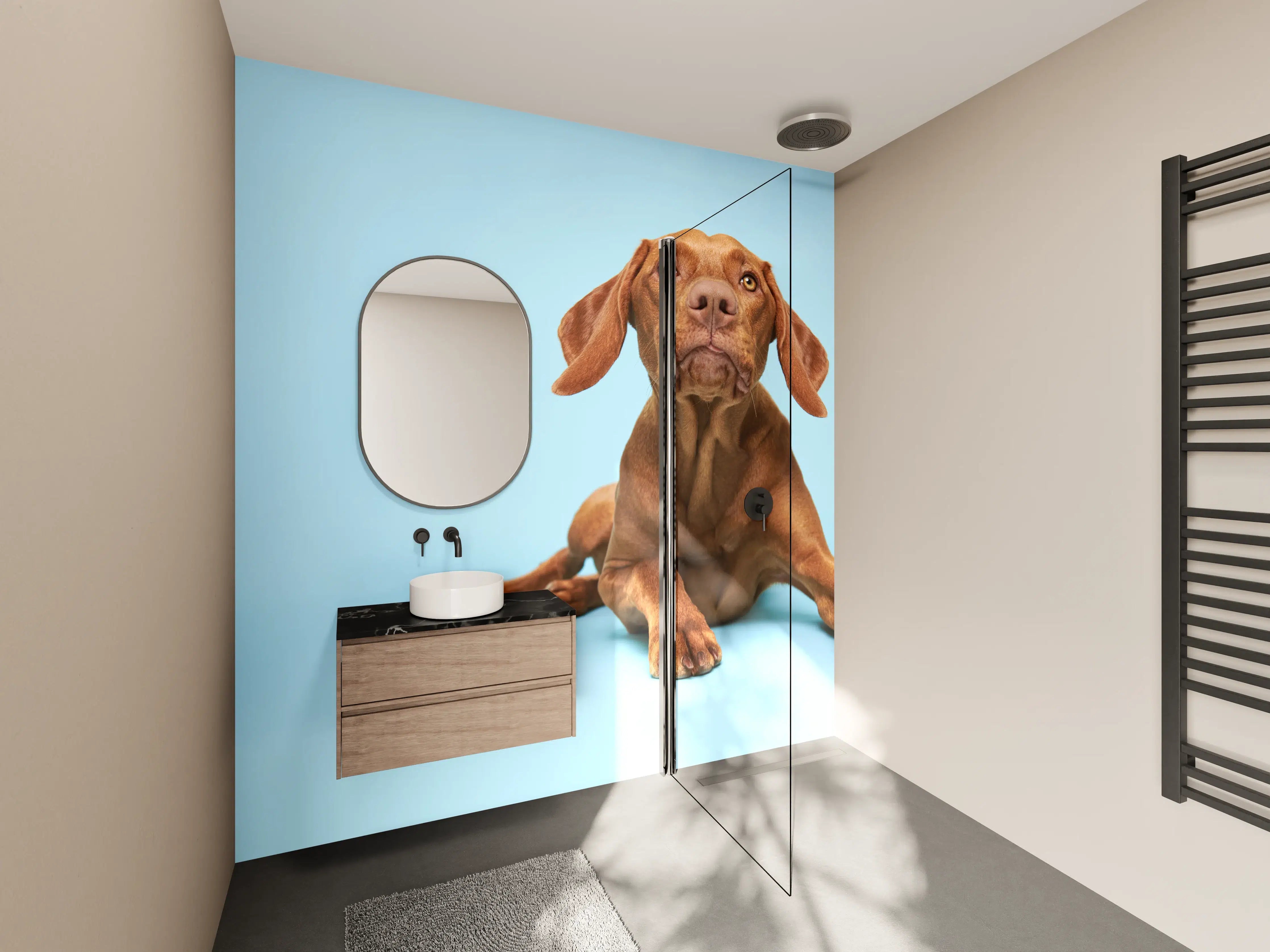 Wandverkleidung Bad - Ungarischer Vizsla-Welpe Portrait