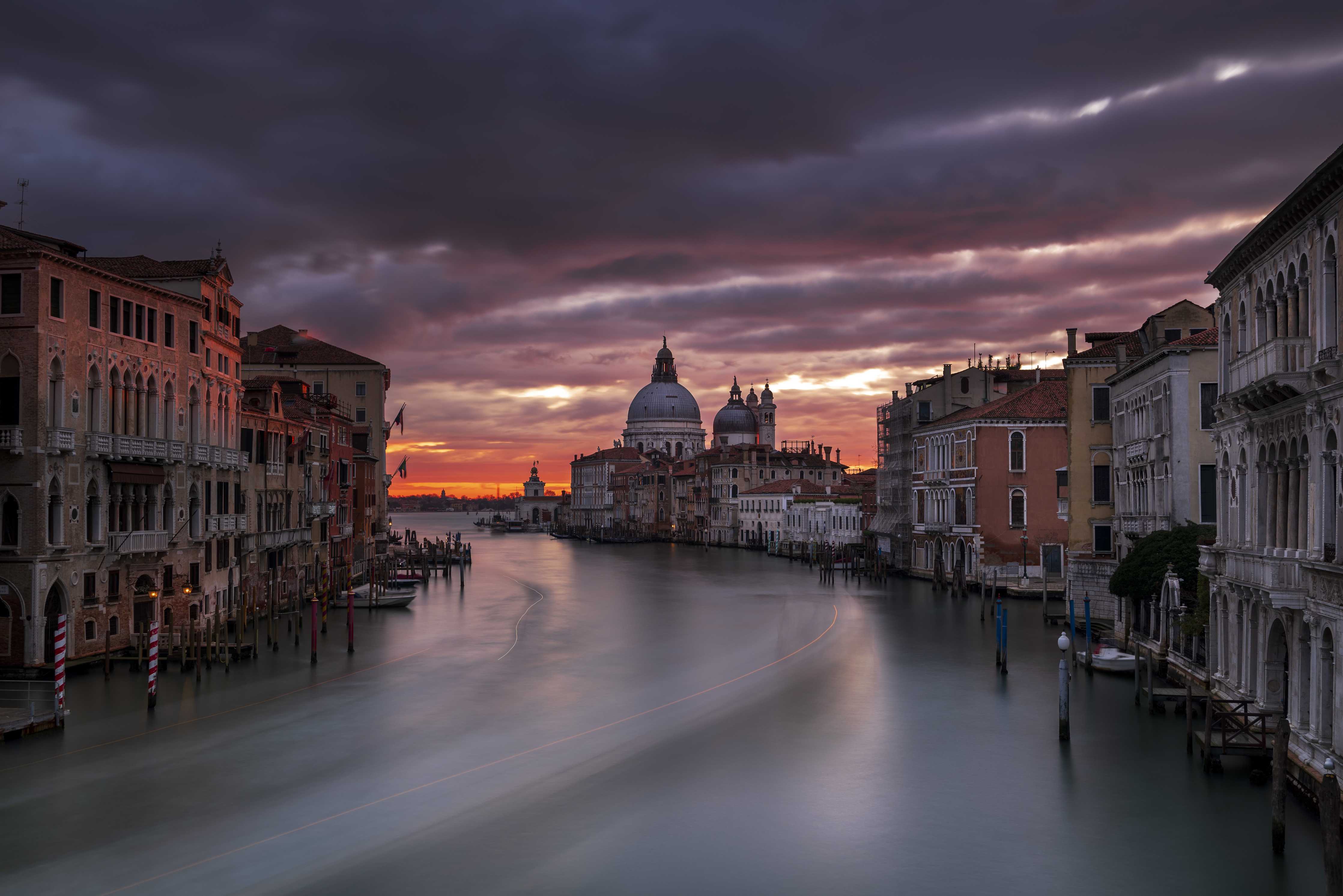 Wandverkleidung Bad-Venedig - Sonnenaufgang