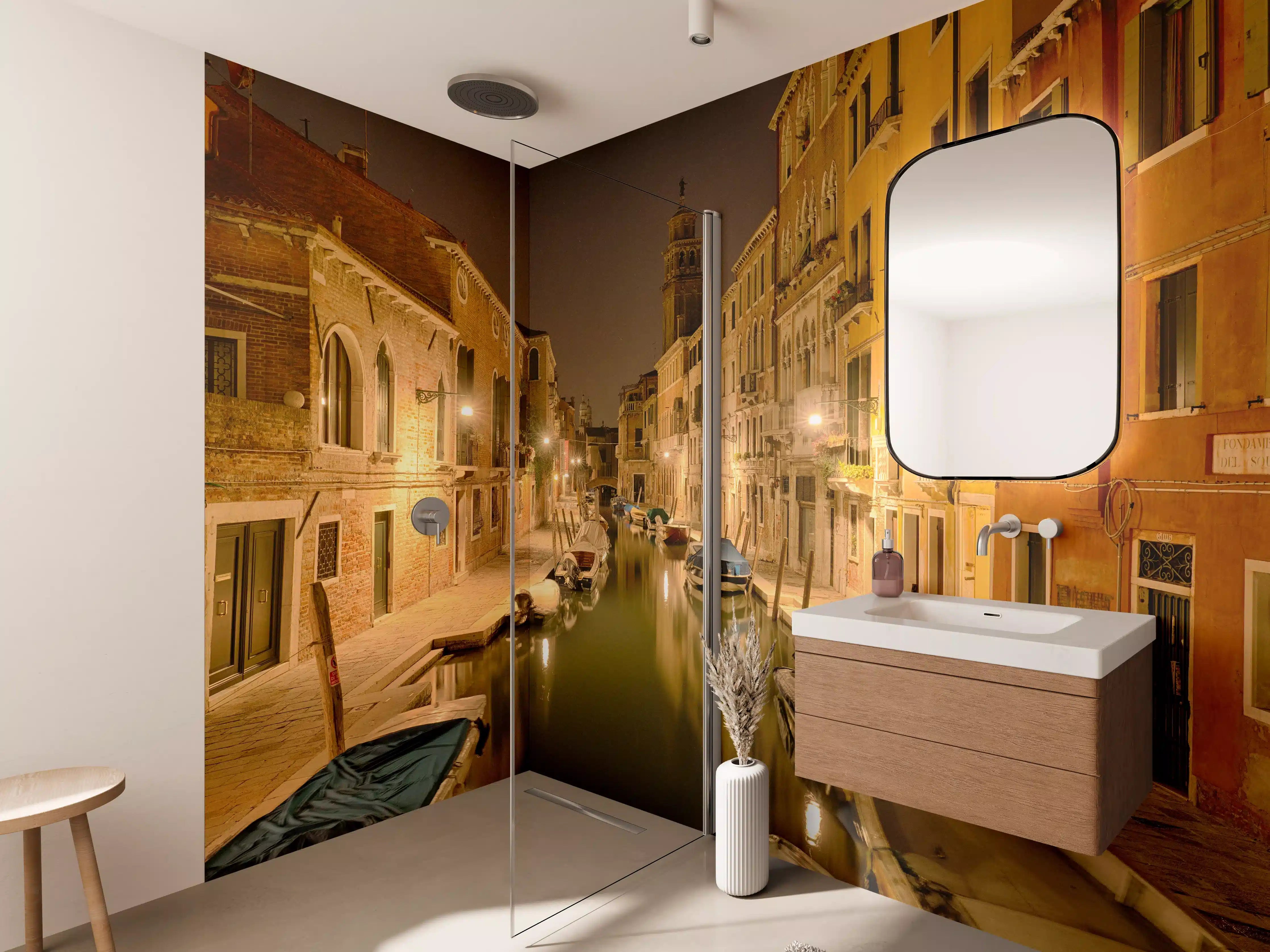 Wandverkleidung Bad - Venedig - Venezia in Nacht 1