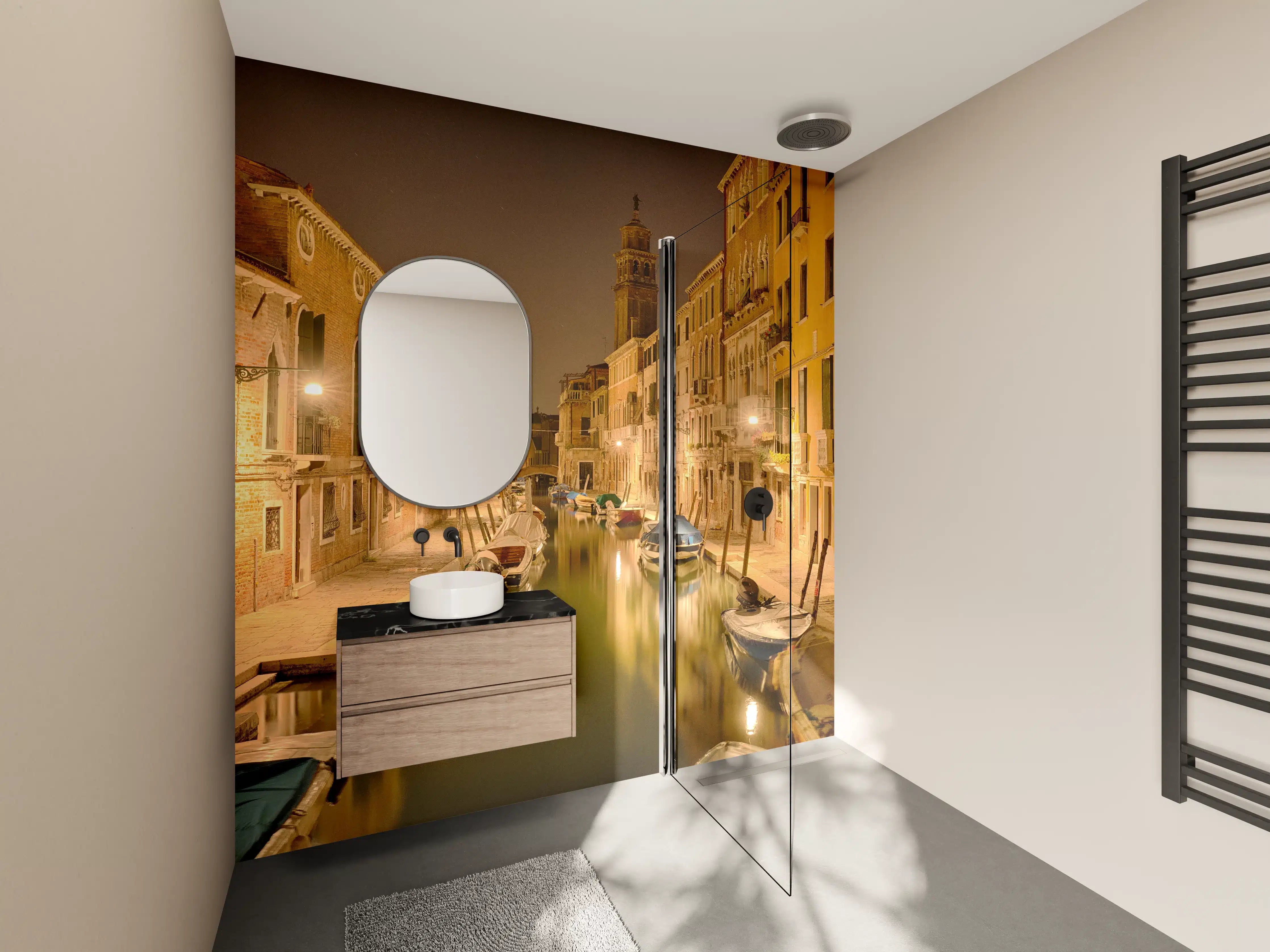 Wandverkleidung Bad - Venedig - Venezia in Nacht 1