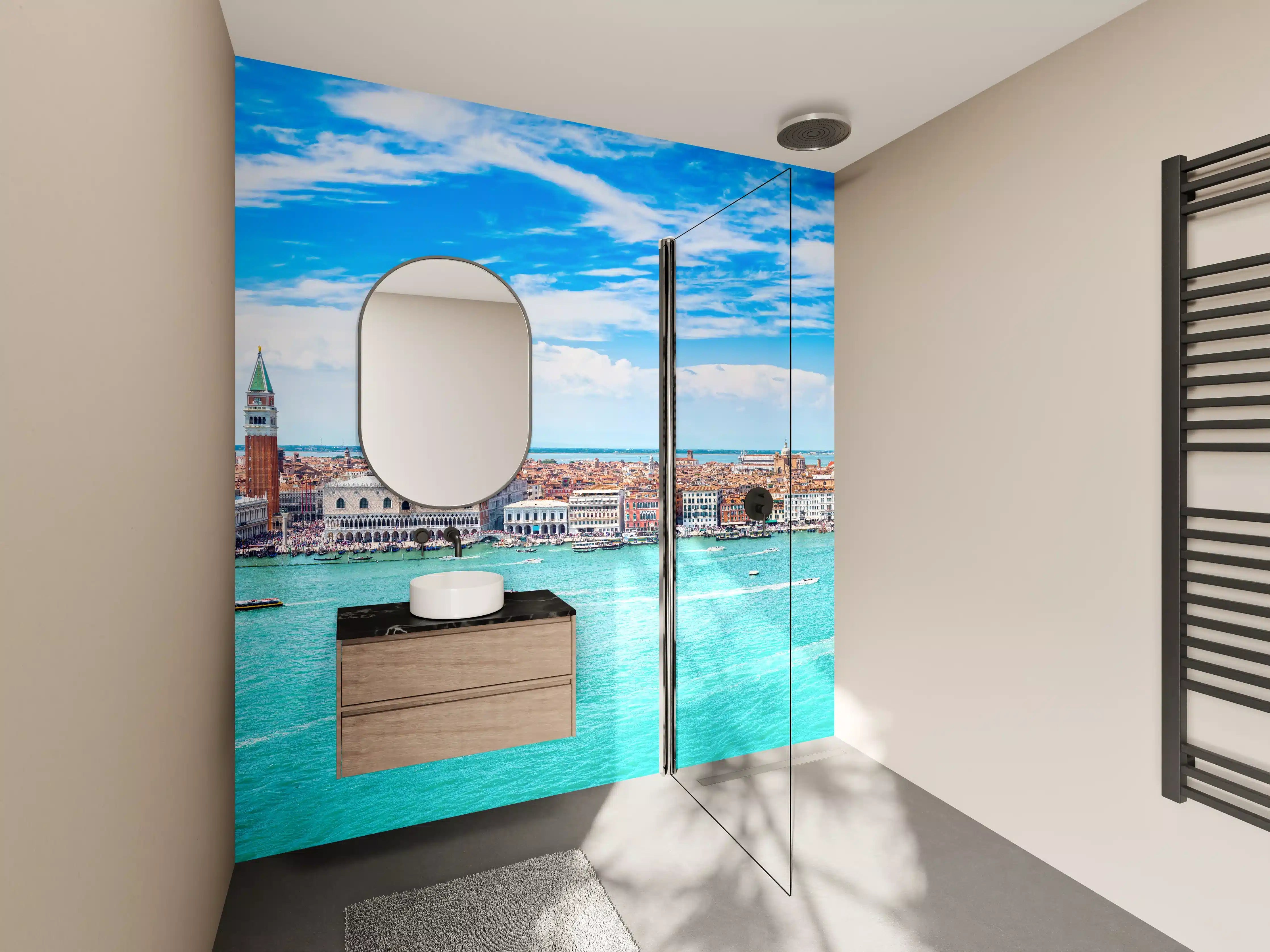Wandverkleidung Bad - Venedig Panoramaluftaufnahme