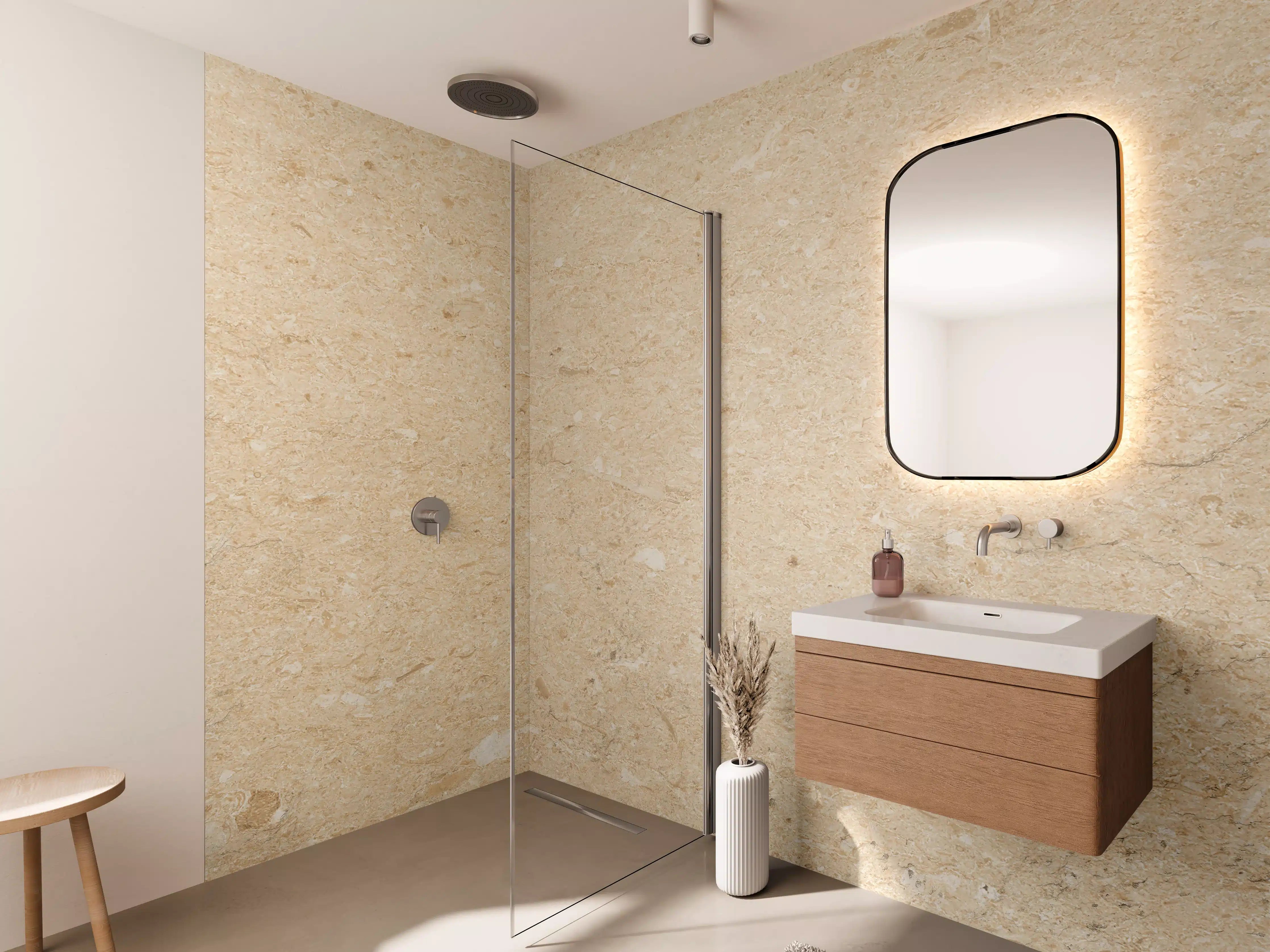 Wandverkleidung Bad - Verarbeitete holz Textur