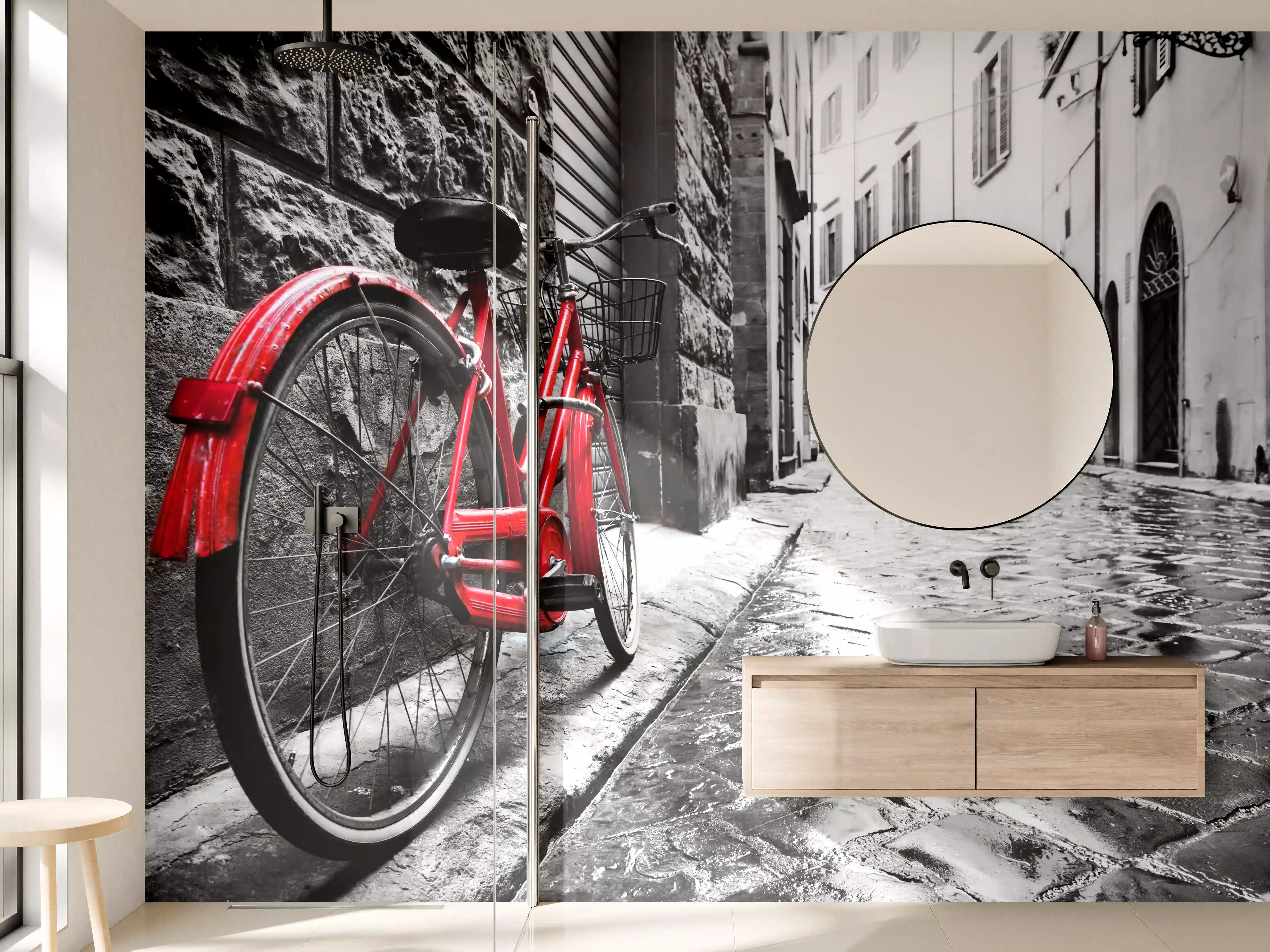 Wandverkleidung Bad - Vintage Fahrrad - Altstadt