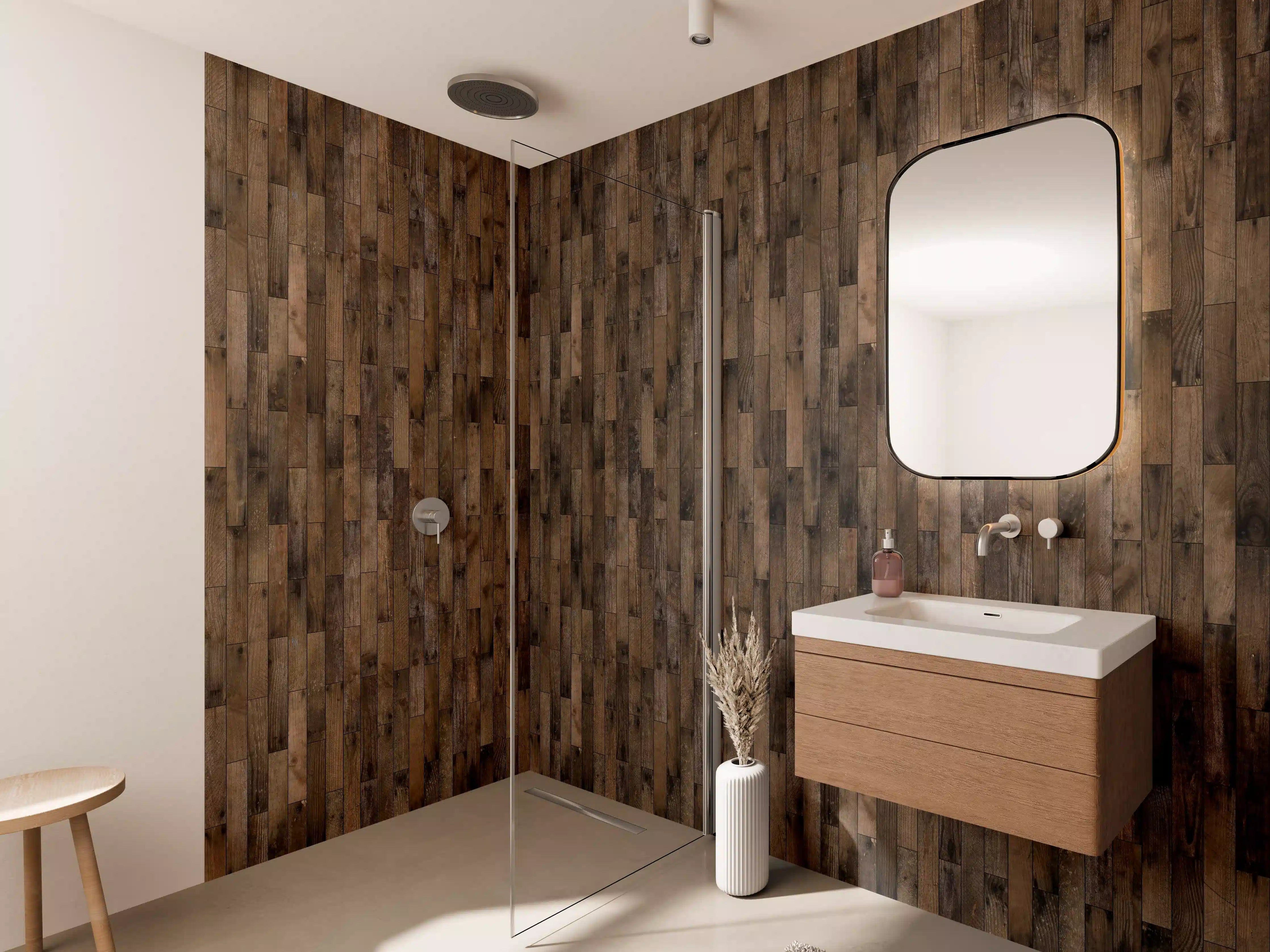 Wandverkleidung Bad - Wandverkleidung Holzoptik
