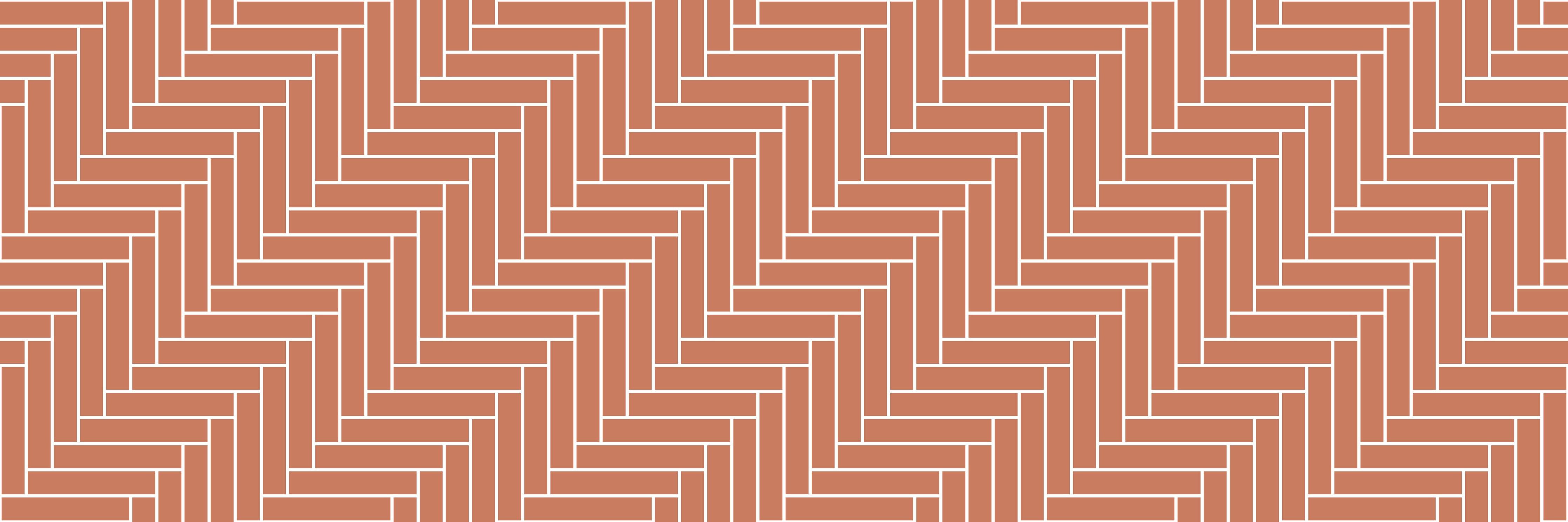 Wandverkleidung Bad-Warmer Terrakotta-Fliesenmuster mit geometrischer Struktur