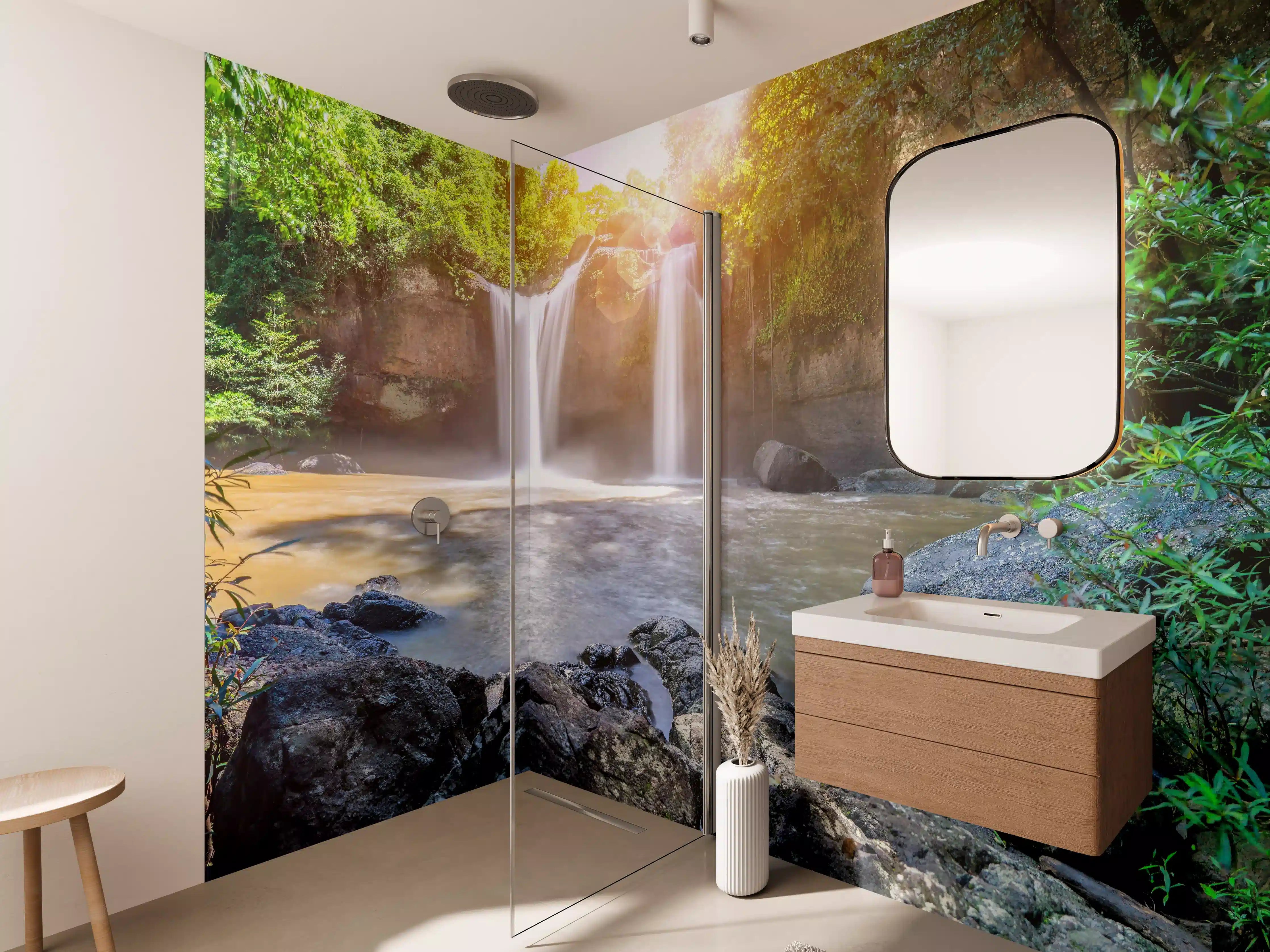 Wandverkleidung Bad - Wasserfall in Malaysia - Asien