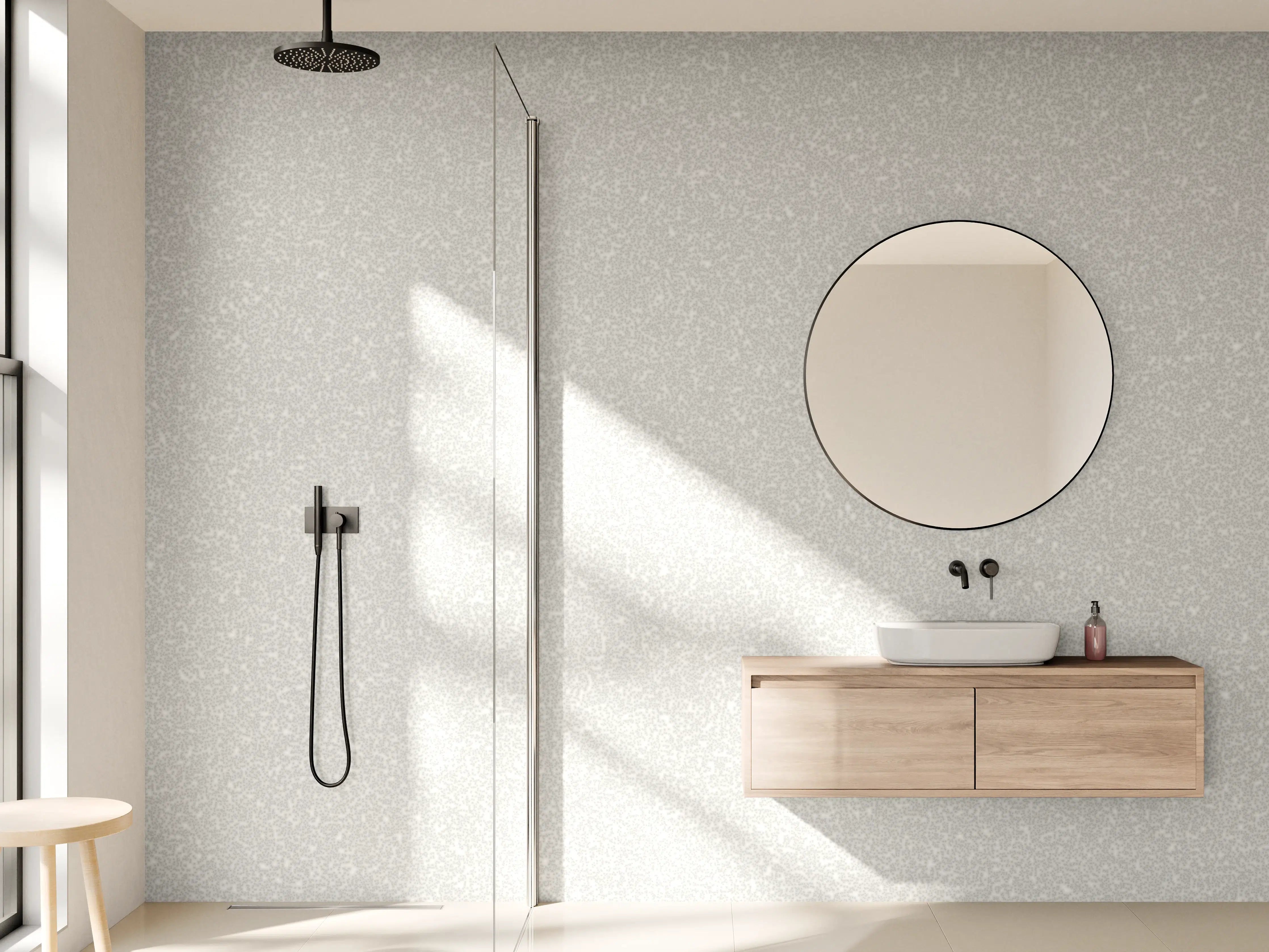 Wandverkleidung Bad - Weißes Wandmuster 