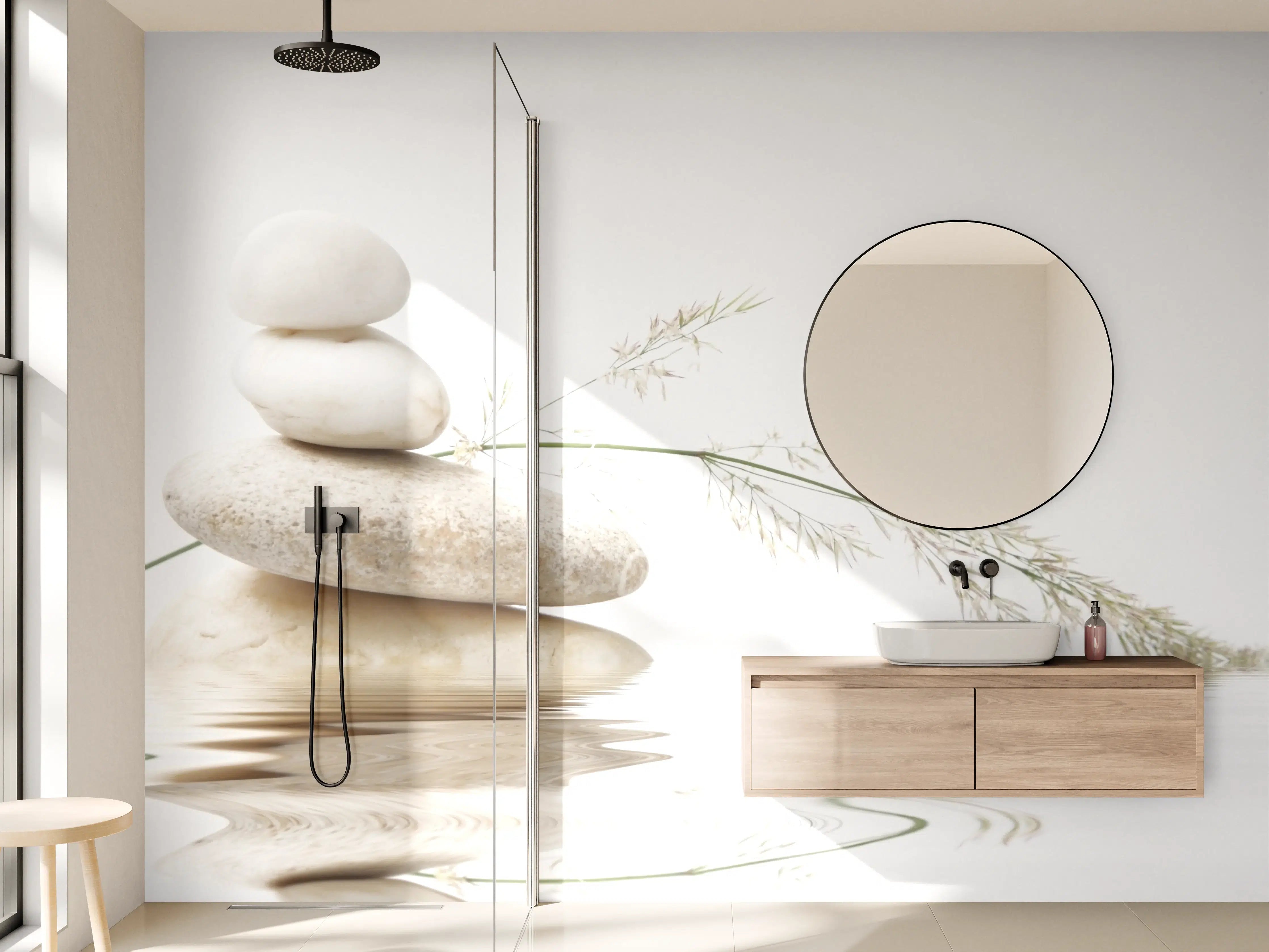 Wandverkleidung Bad - Wellness-Stillleben