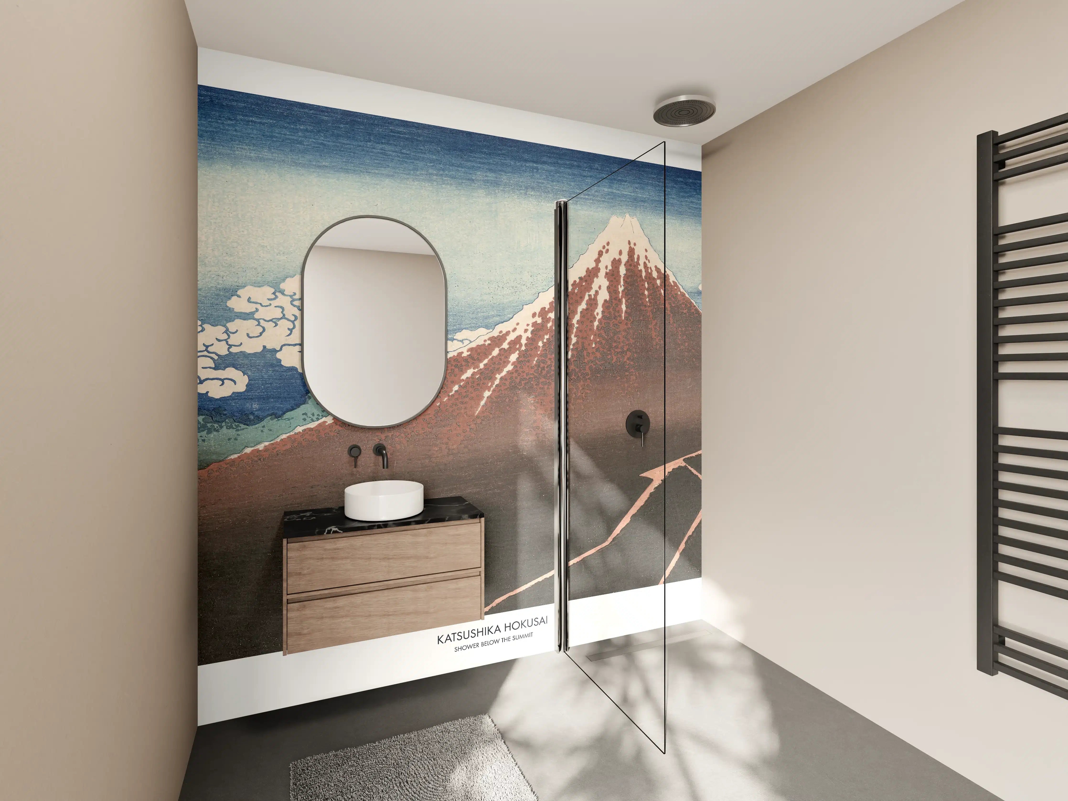Wandverkleidung Bad - "Shower Below Summit" - Japan