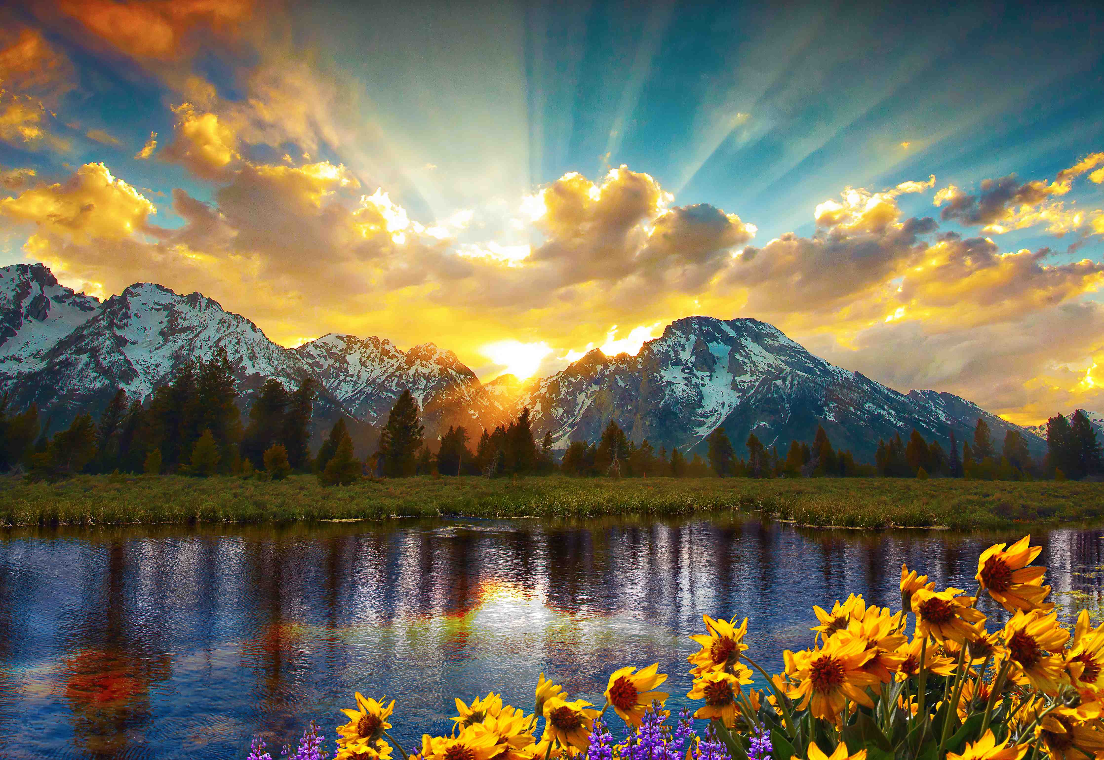 Wandverkleidung Bad-einzigartiges Lichtspiel im Grand Teton
