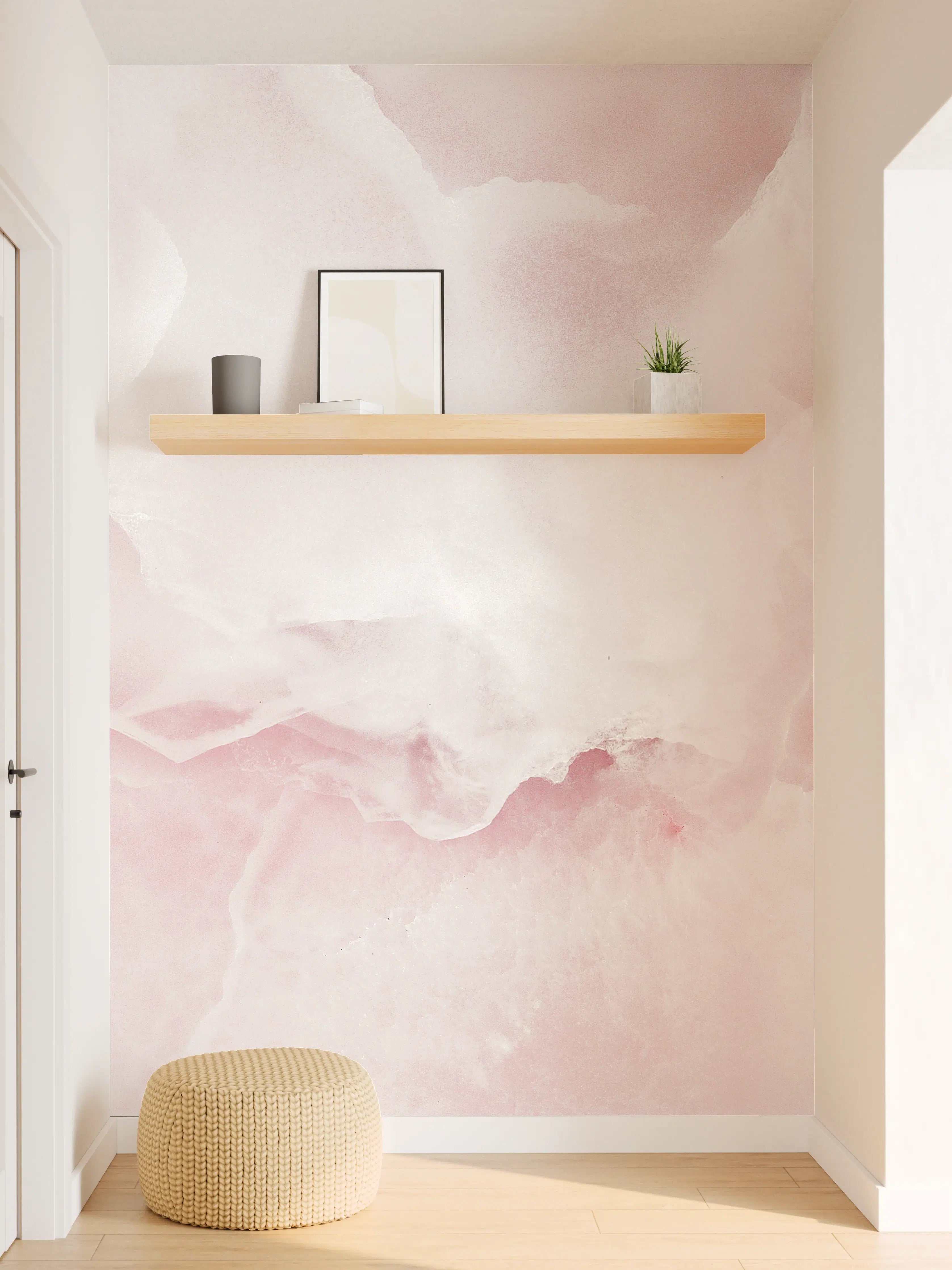 Wandverkleidung Flur -  Rosa Emperador Onyx Marmor