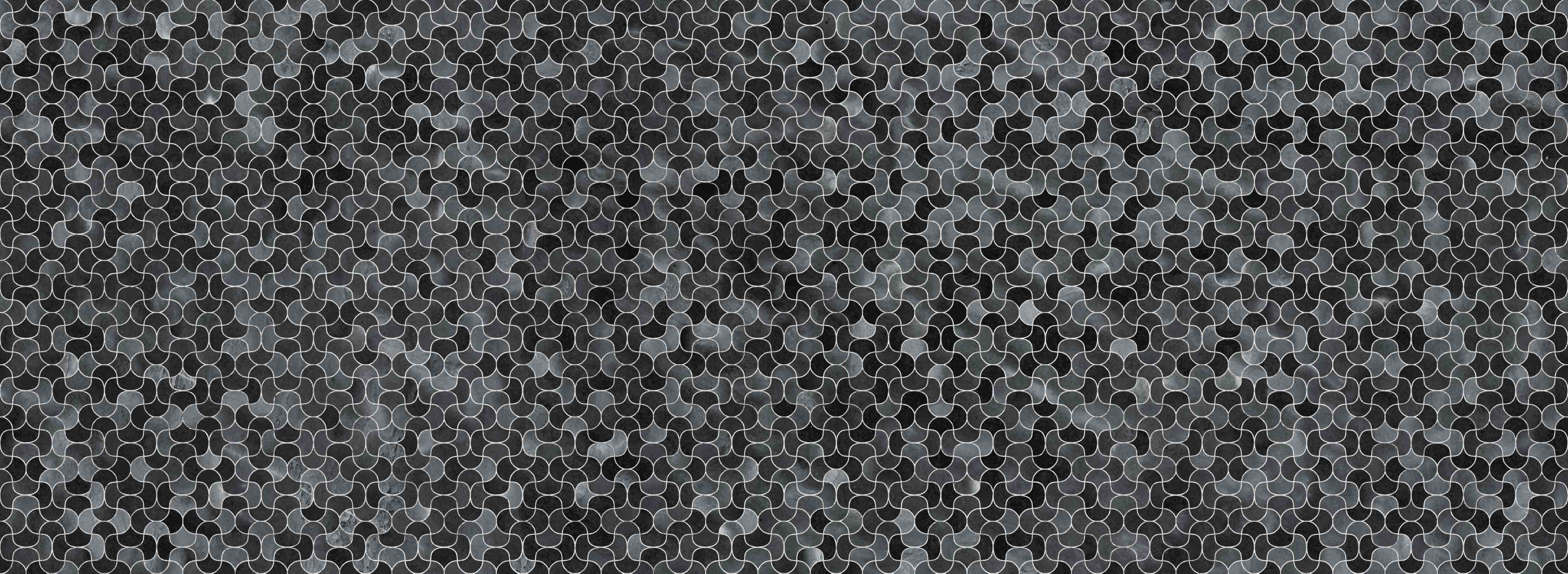 Wandverkleidung Flur-Abstrakte schwarze Pixel Mosaik Textur