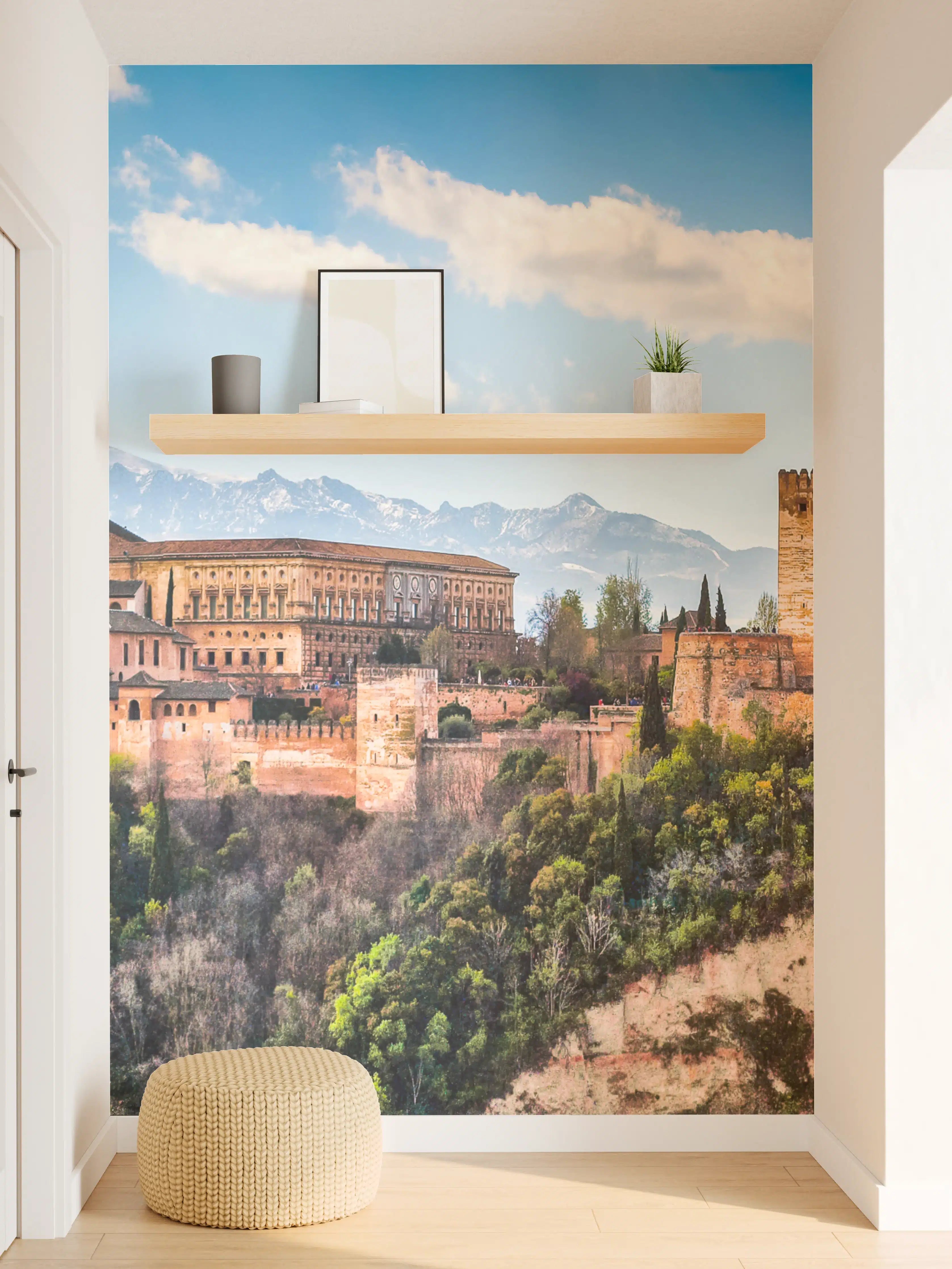 Wandverkleidung Flur - Alhambra in Granada bei Sonnenuntergang
