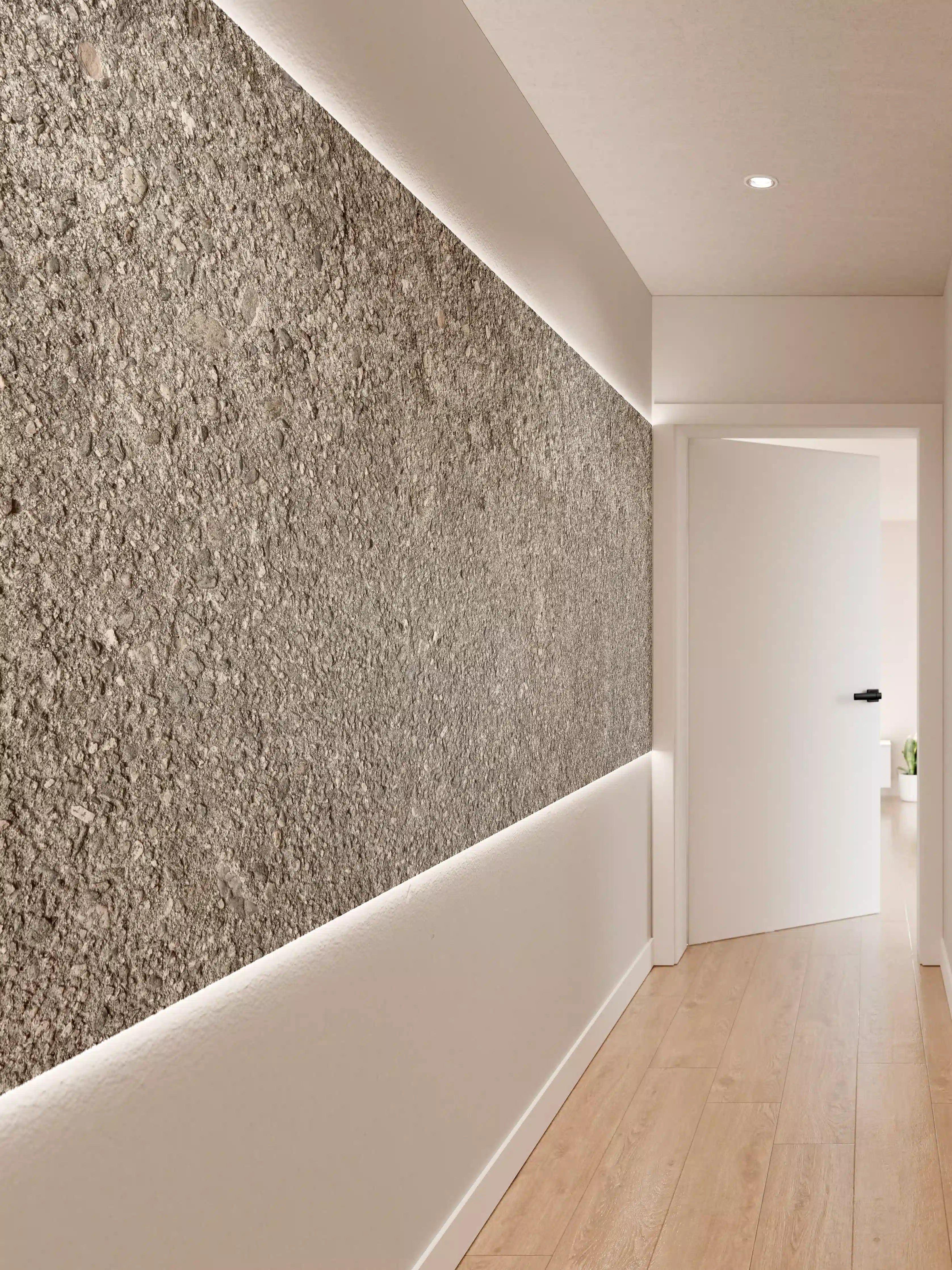 Wandverkleidung Flur - Alte felsige Betonwand