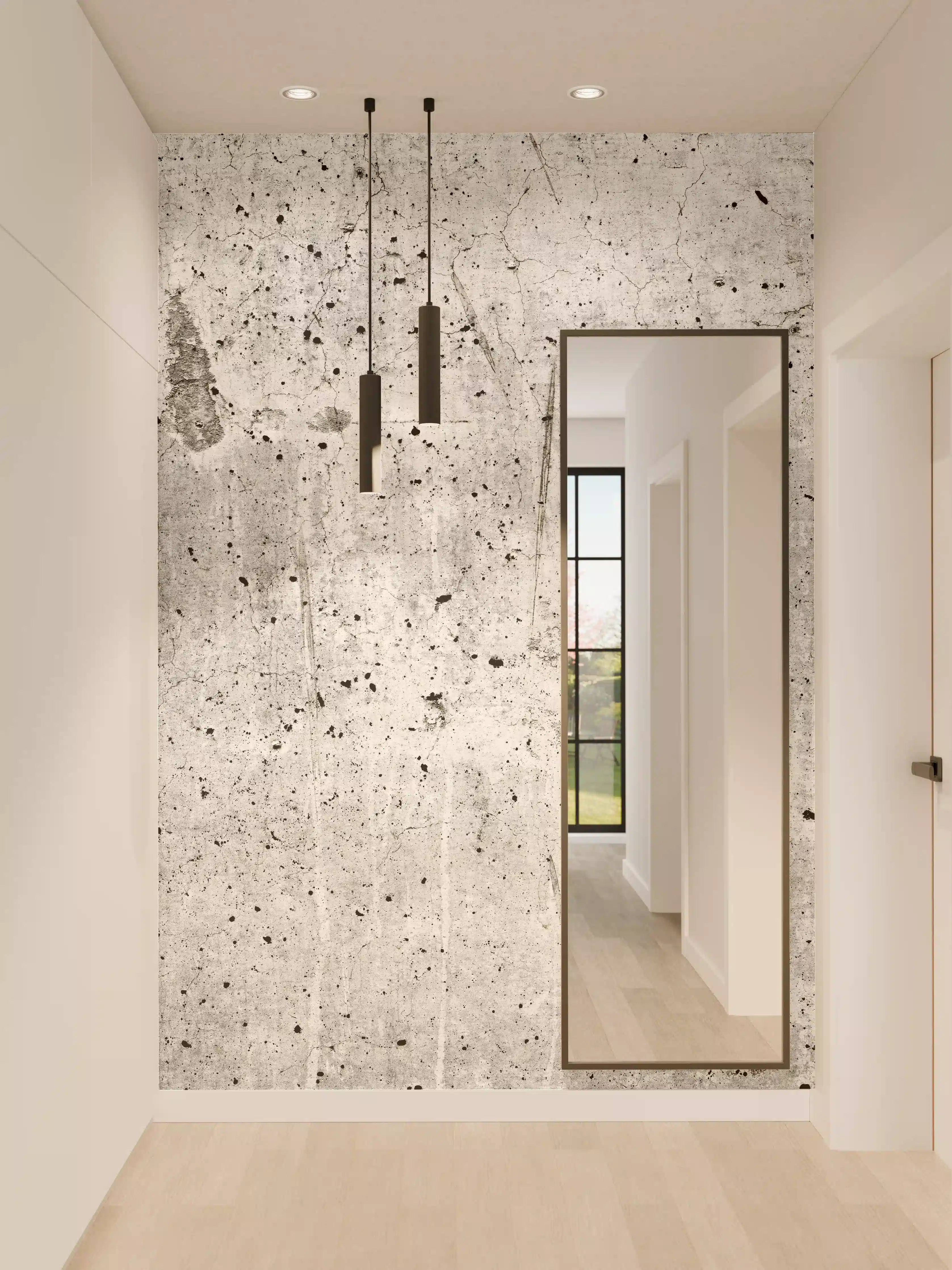 Wandverkleidung Flur - Alte graue Betonwand