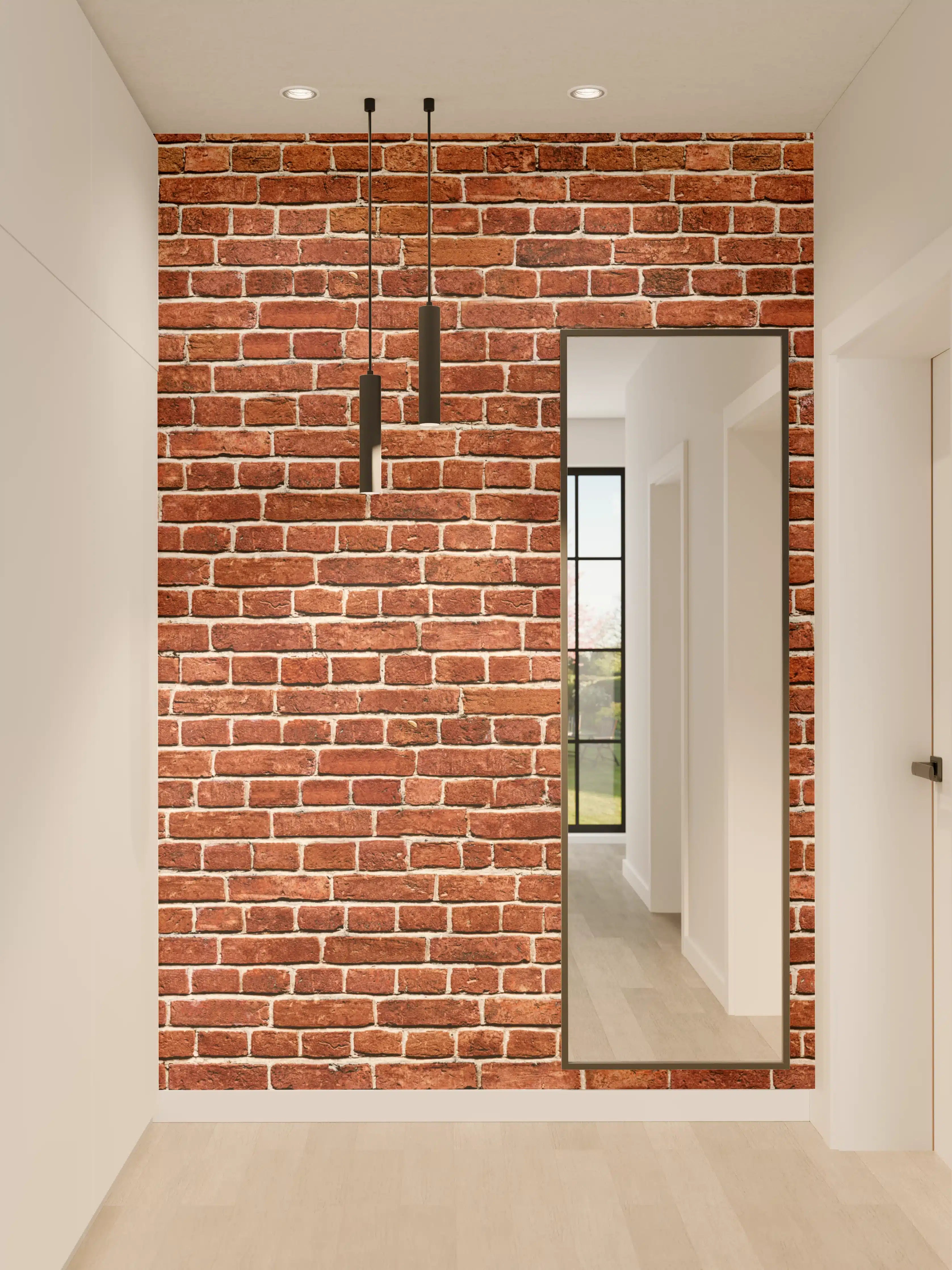 Wandverkleidung Flur - Alter rote Backsteinmauer