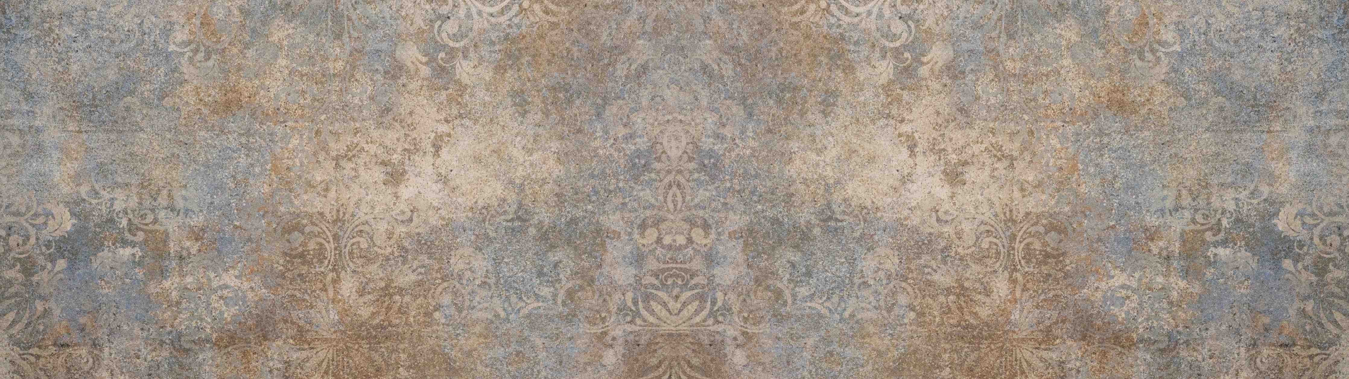 Wandverkleidung Flur-Altes abgenutztes Mosaik Motiv