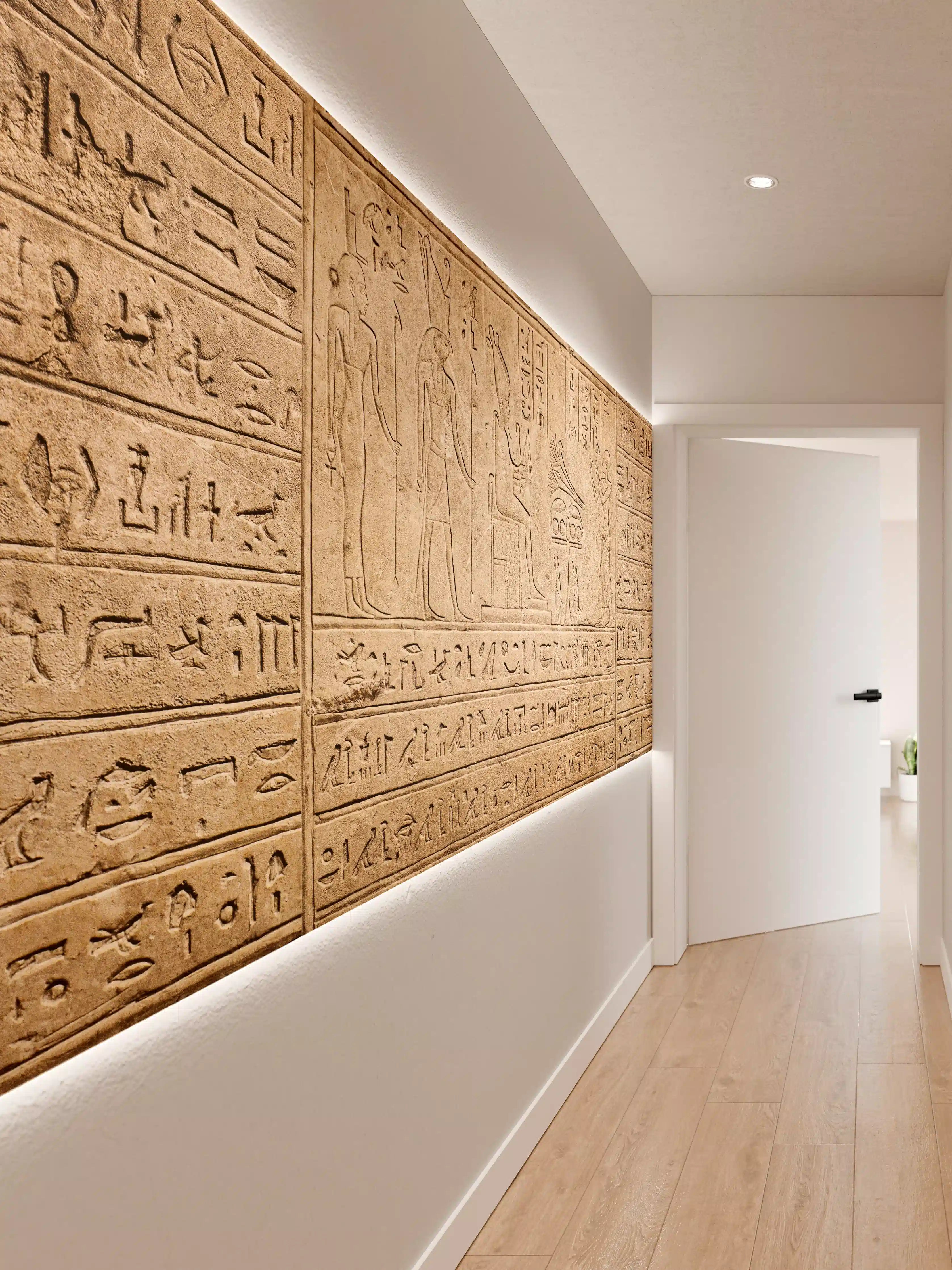 Wandverkleidung Flur - Antike Ägyptische Hieroglyphen
