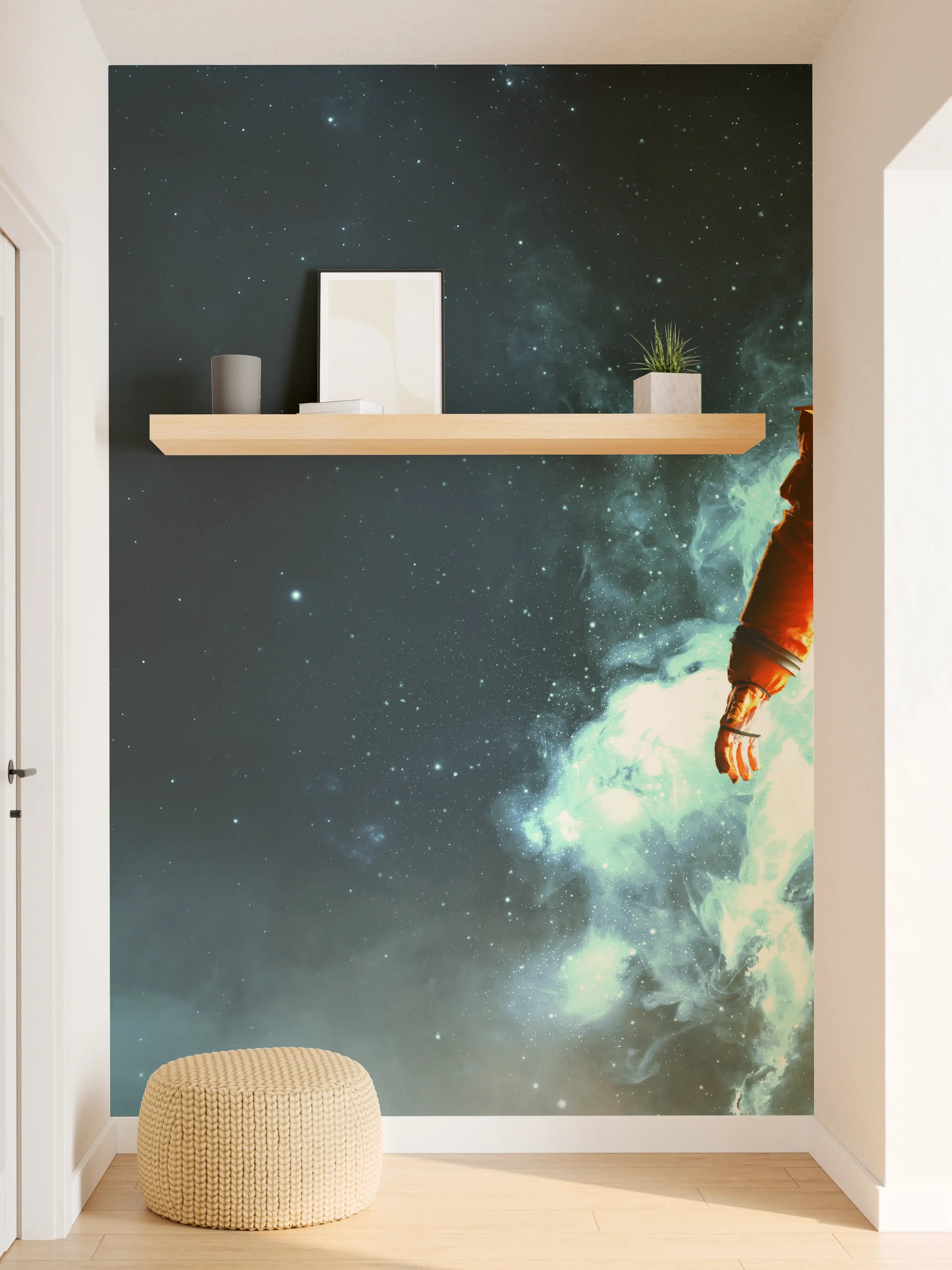 Wandverkleidung Flur - Astronaut im Weltraum