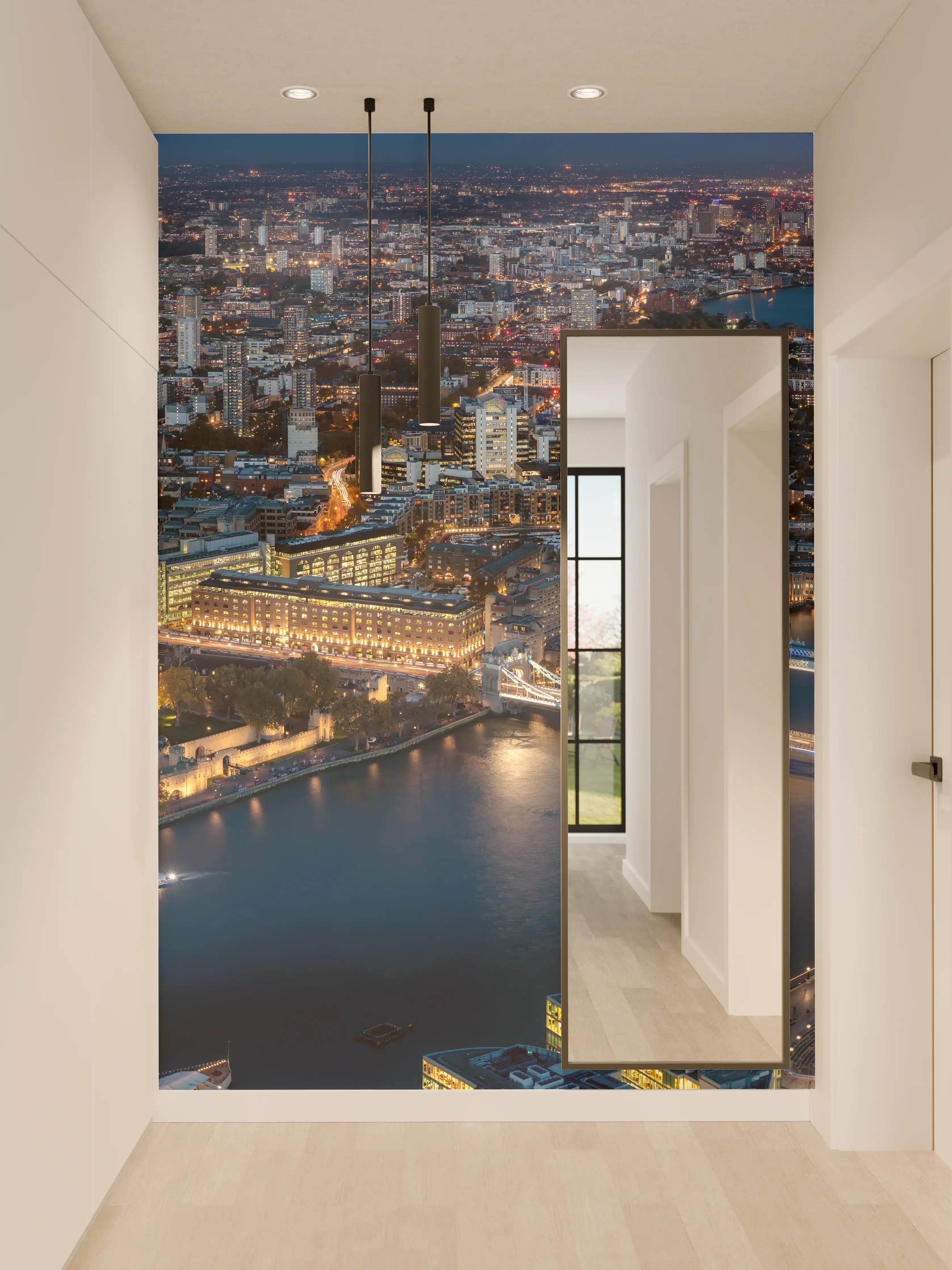 Wandverkleidung Flur - Atemberaubende Skyline auf London-England