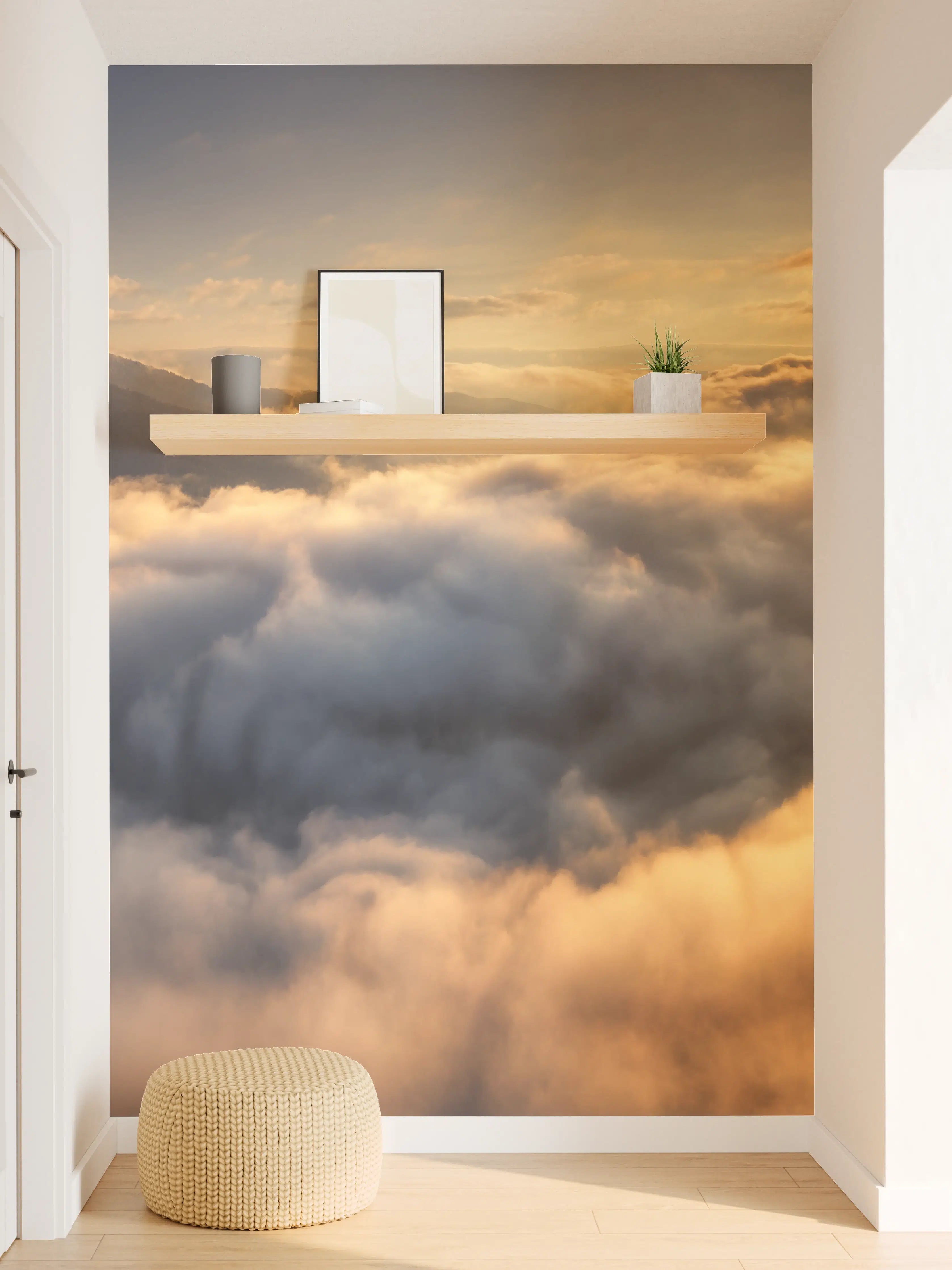 Wandverkleidung Flur - Atemberaubender Sonnenuntergang über den Wolken