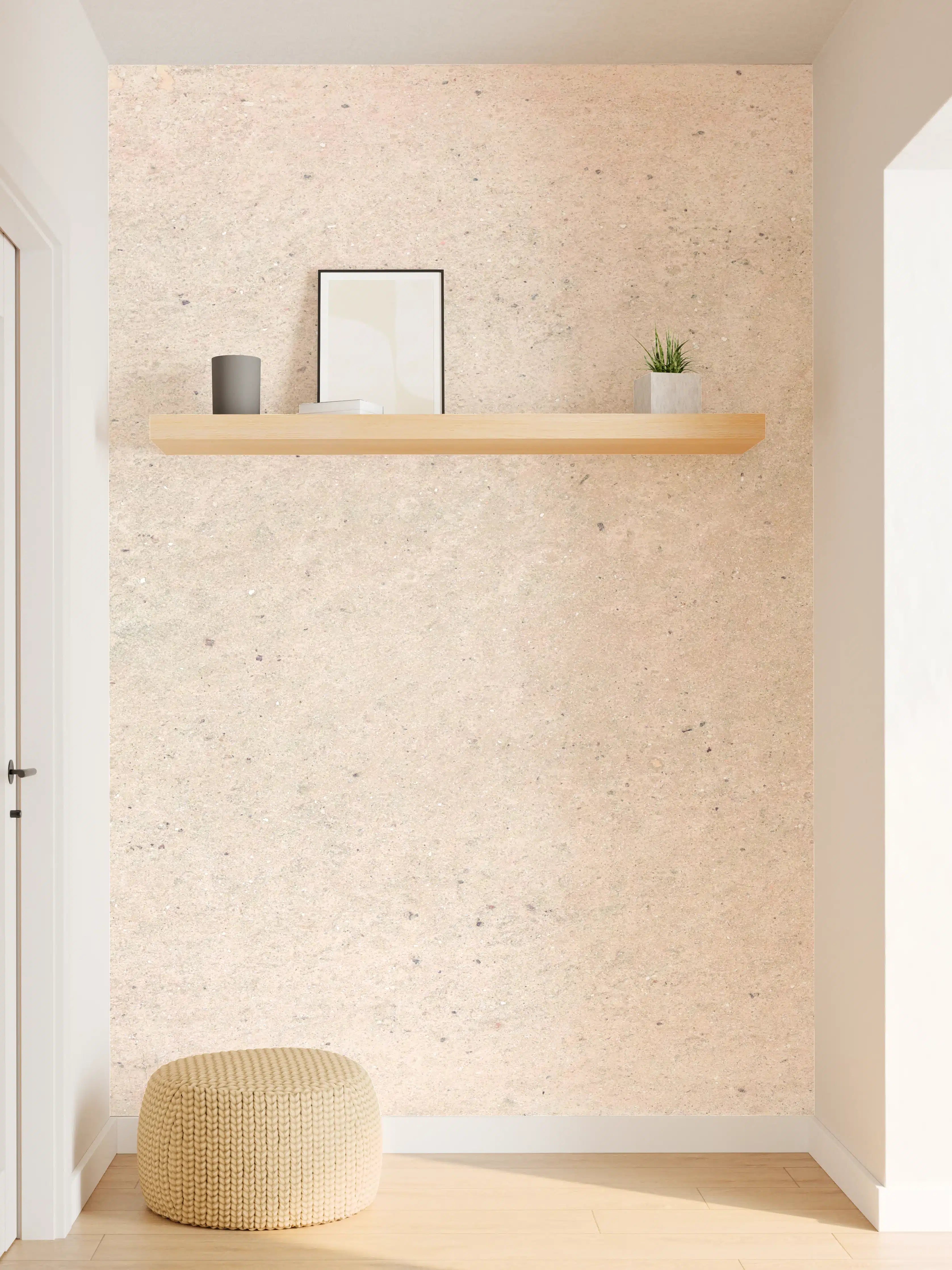 Wandverkleidung Flur - Beige Betonhintergrund