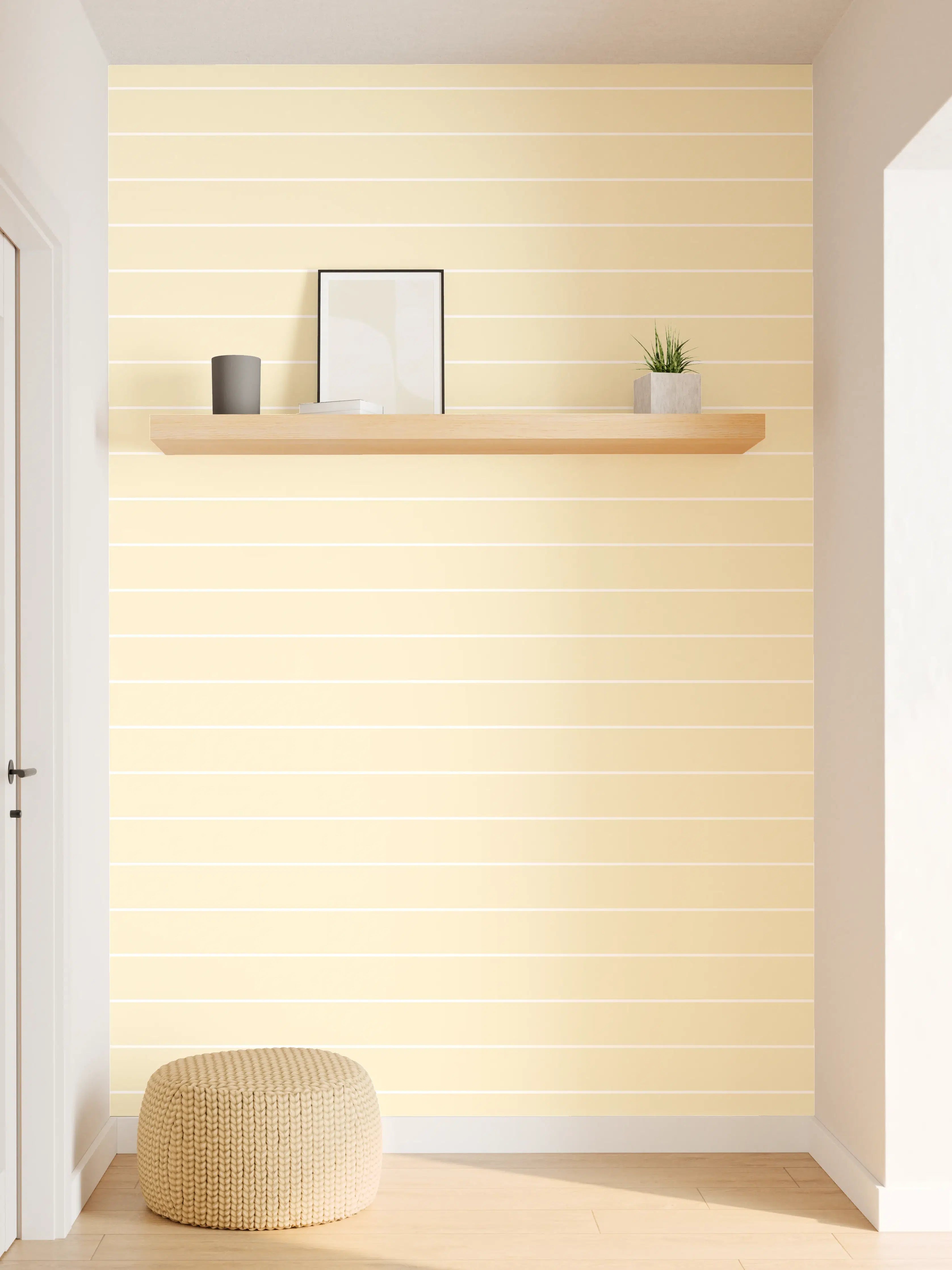 Wandverkleidung Flur - Beige gestreifte Oberfläche