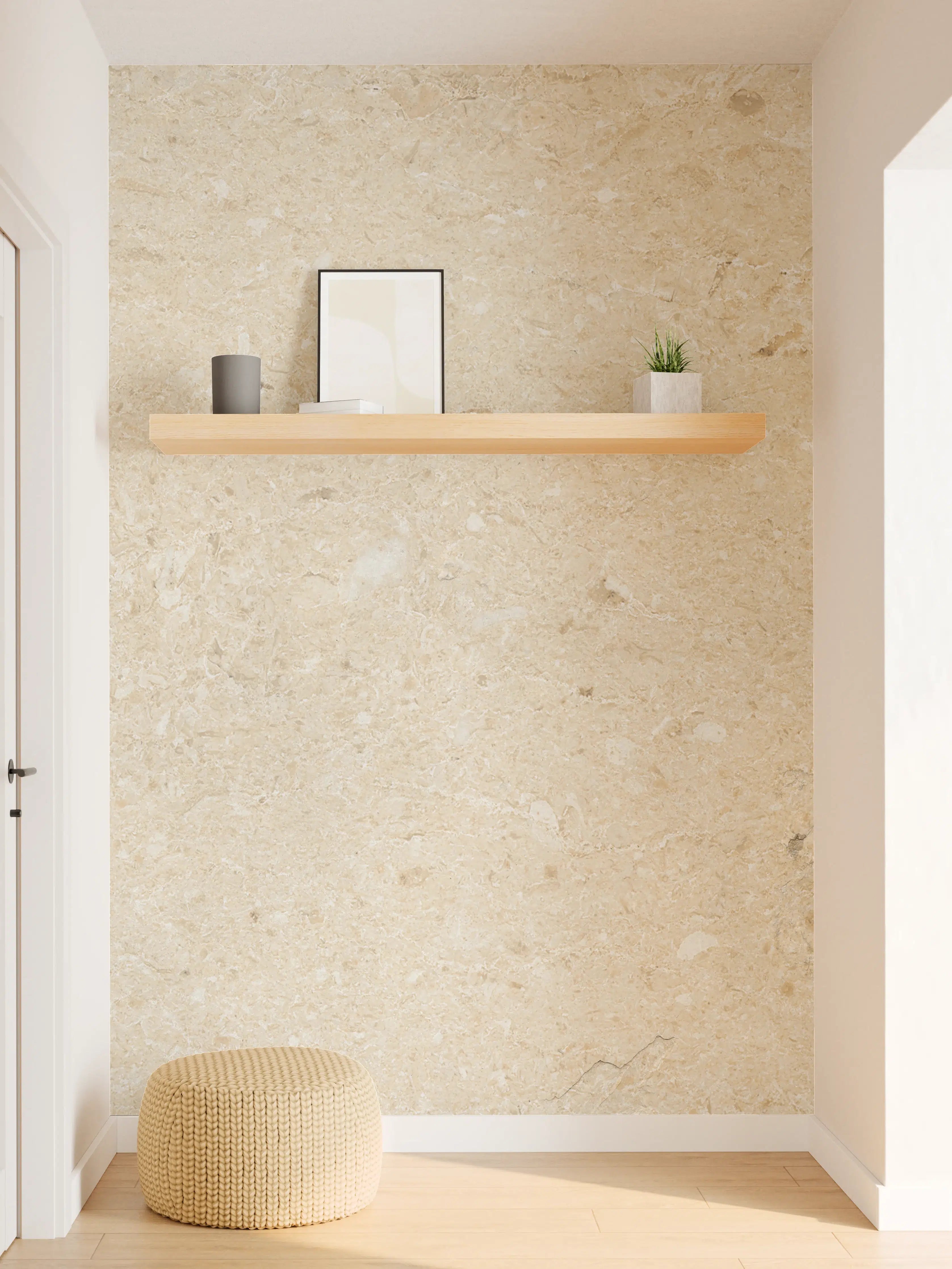 Wandverkleidung Flur - Beige vintage Oberfläche