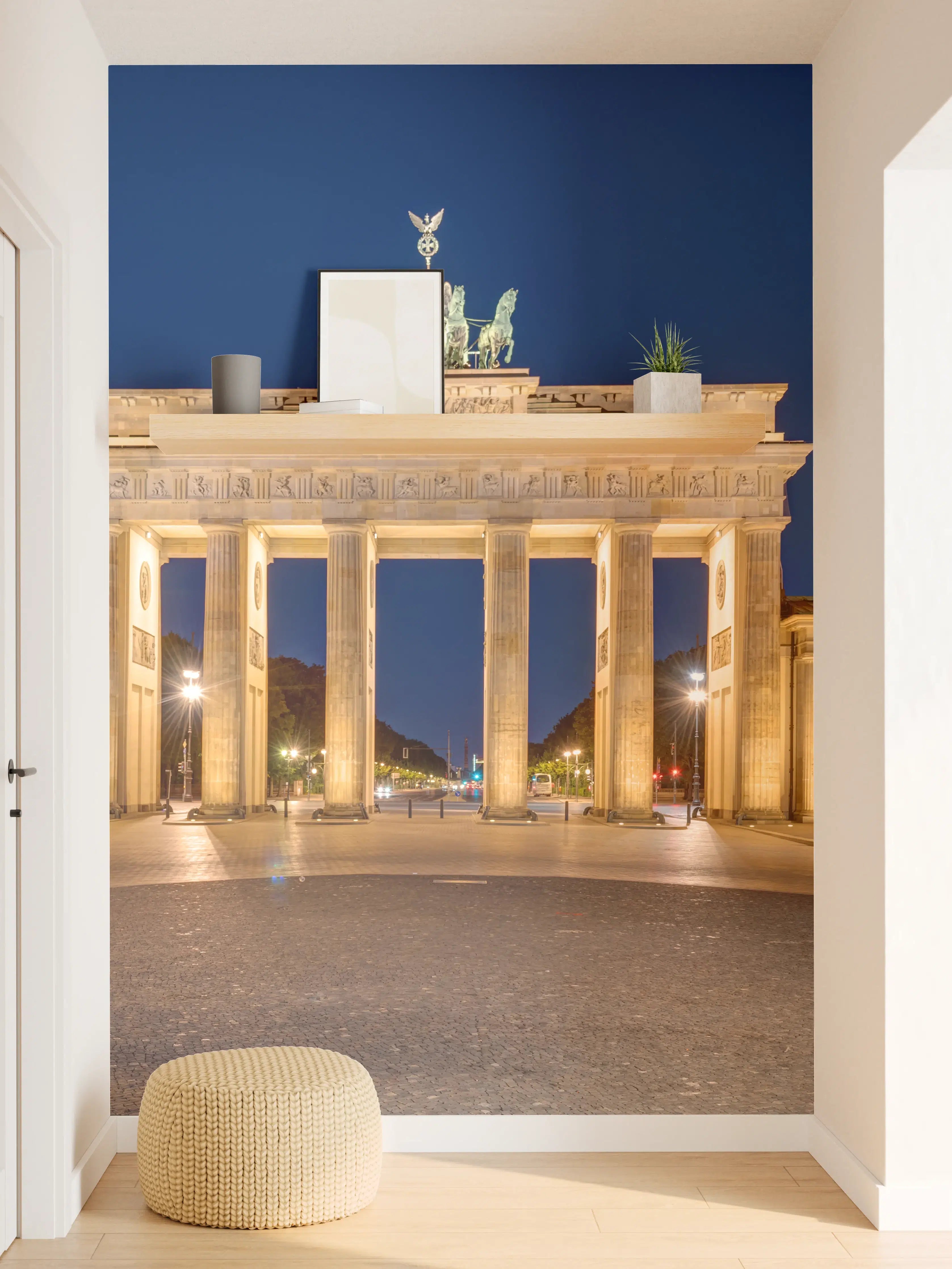 Wandverkleidung Flur - Berühmtes Wahrzeichen bei Nacht