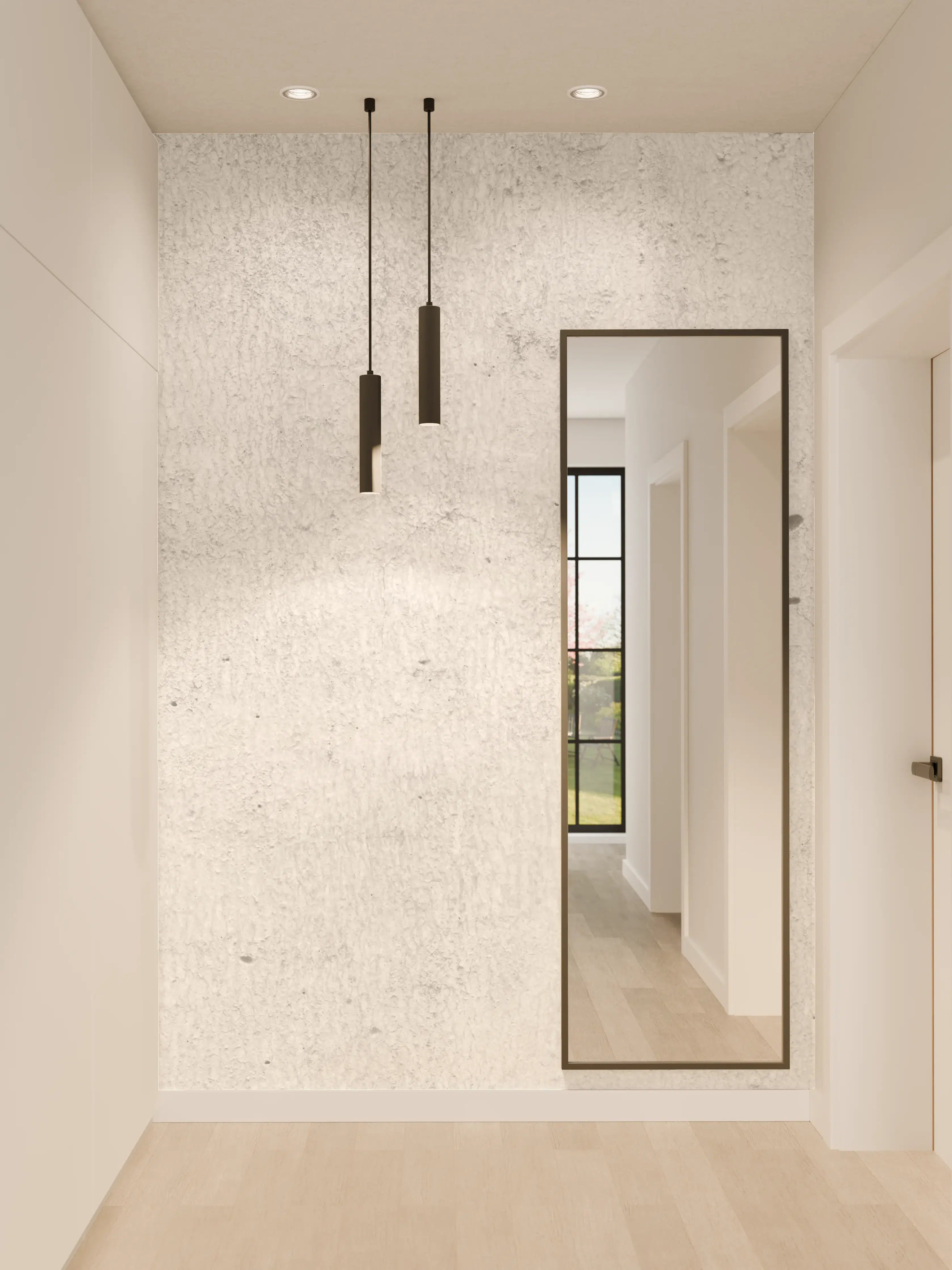 Wandverkleidung Flur - Betonwand alte Textur