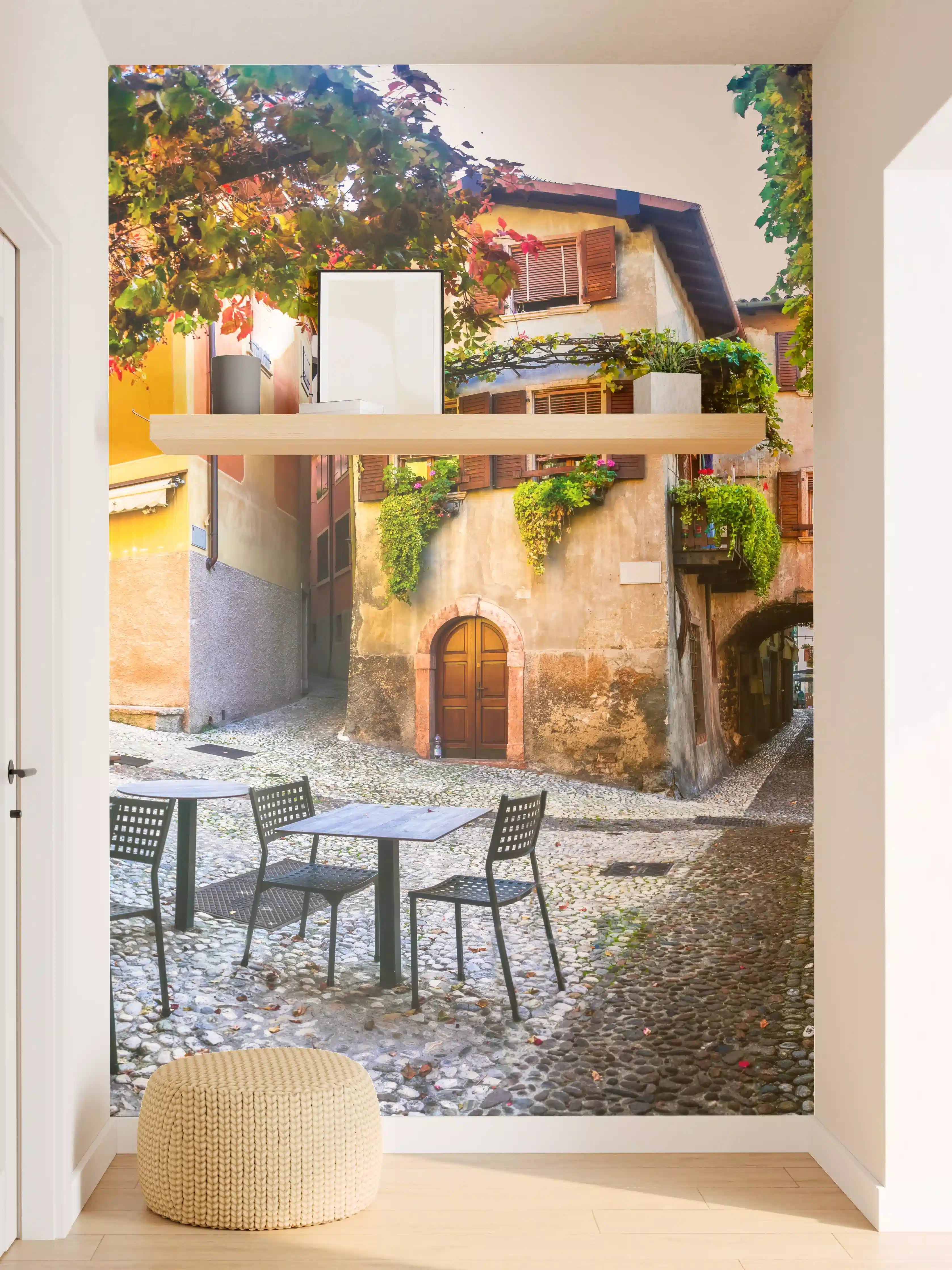 Wandverkleidung Flur - Bezaubernde alte Gasse in Malcesine