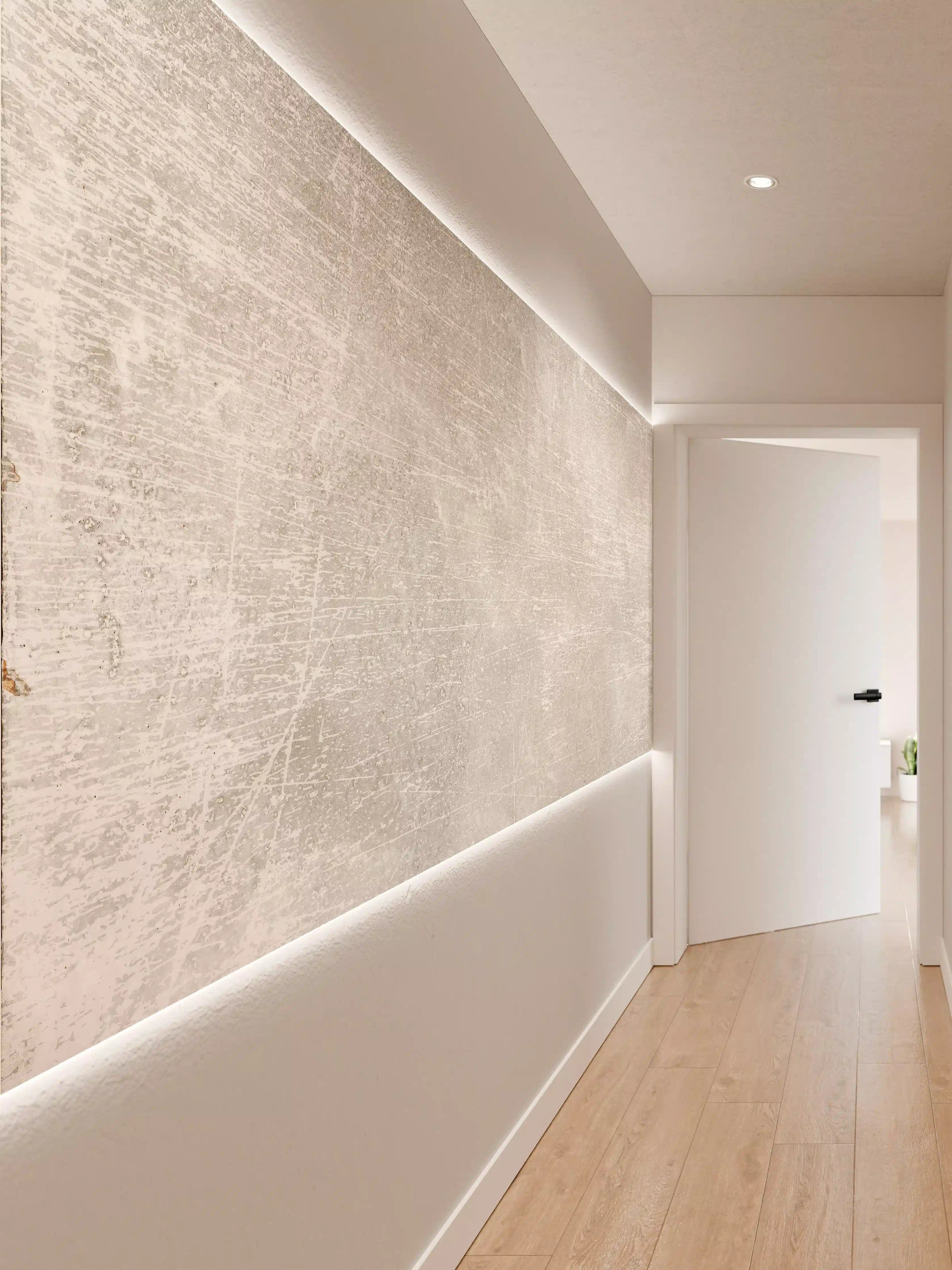 Wandverkleidung Flur - Blanker Zement Hintergrund