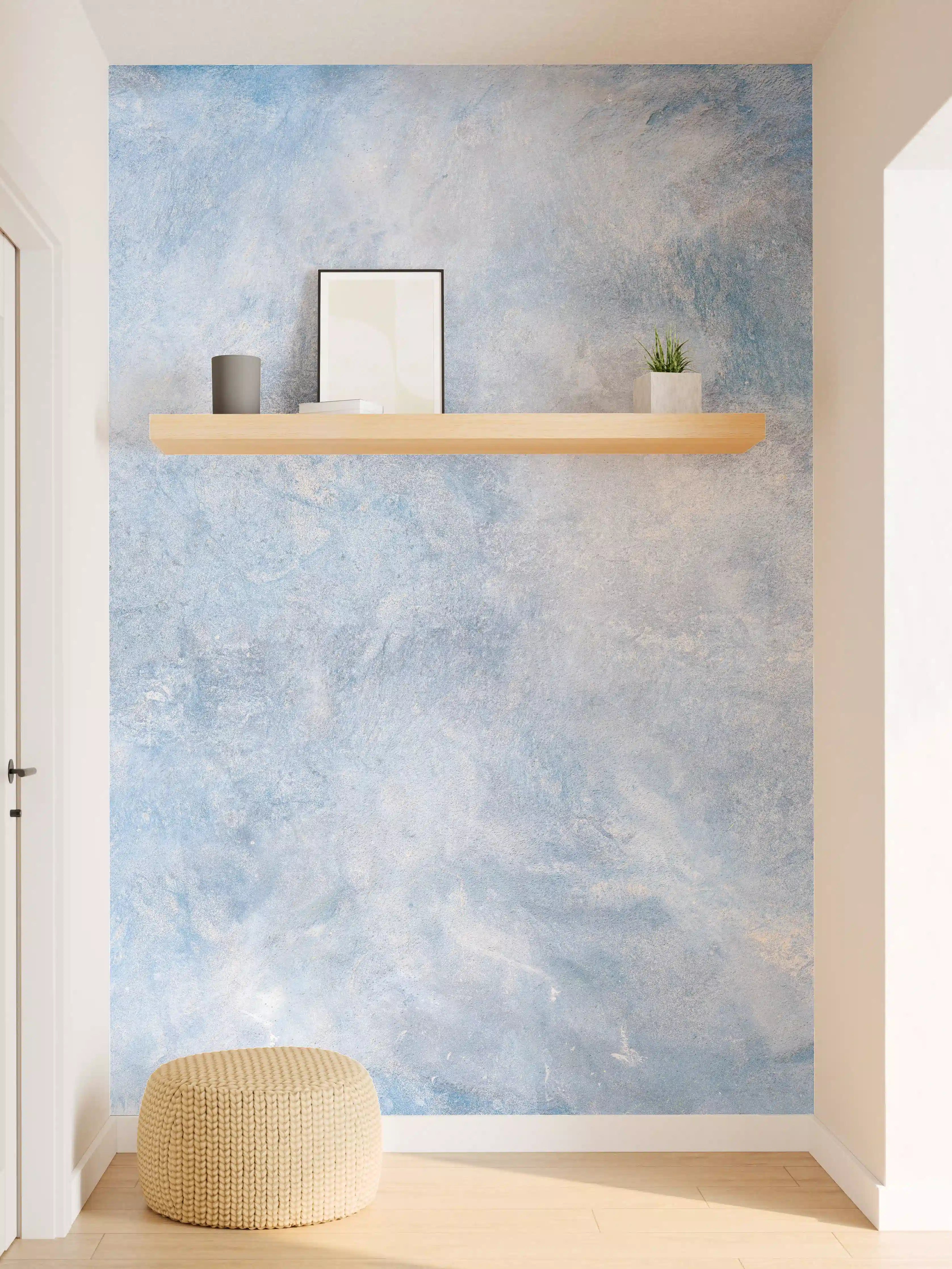 Wandverkleidung Flur - Blaue Marmor Textur