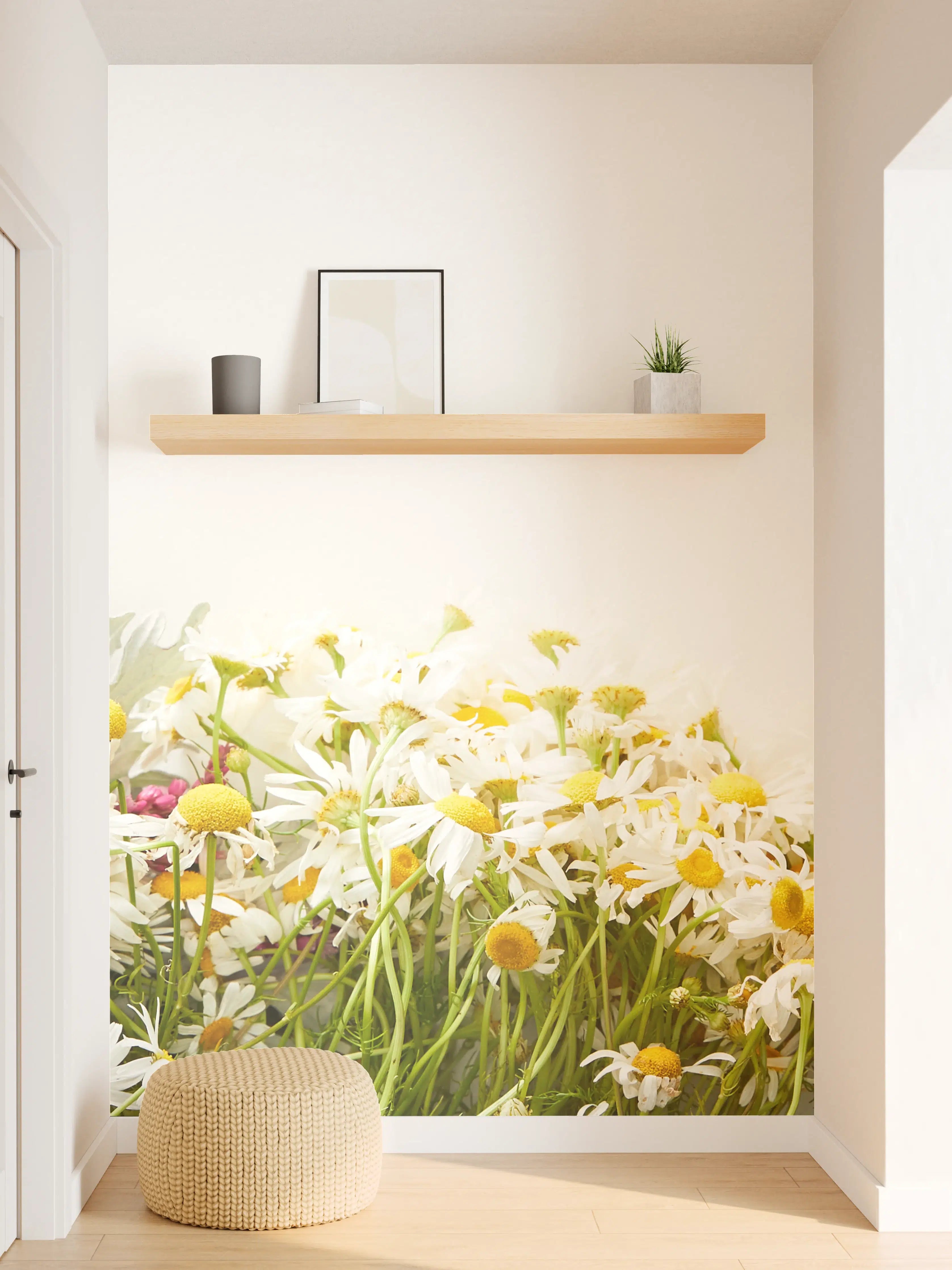 Wandverkleidung Flur - Blumenwiese mit bunter Vielfalt