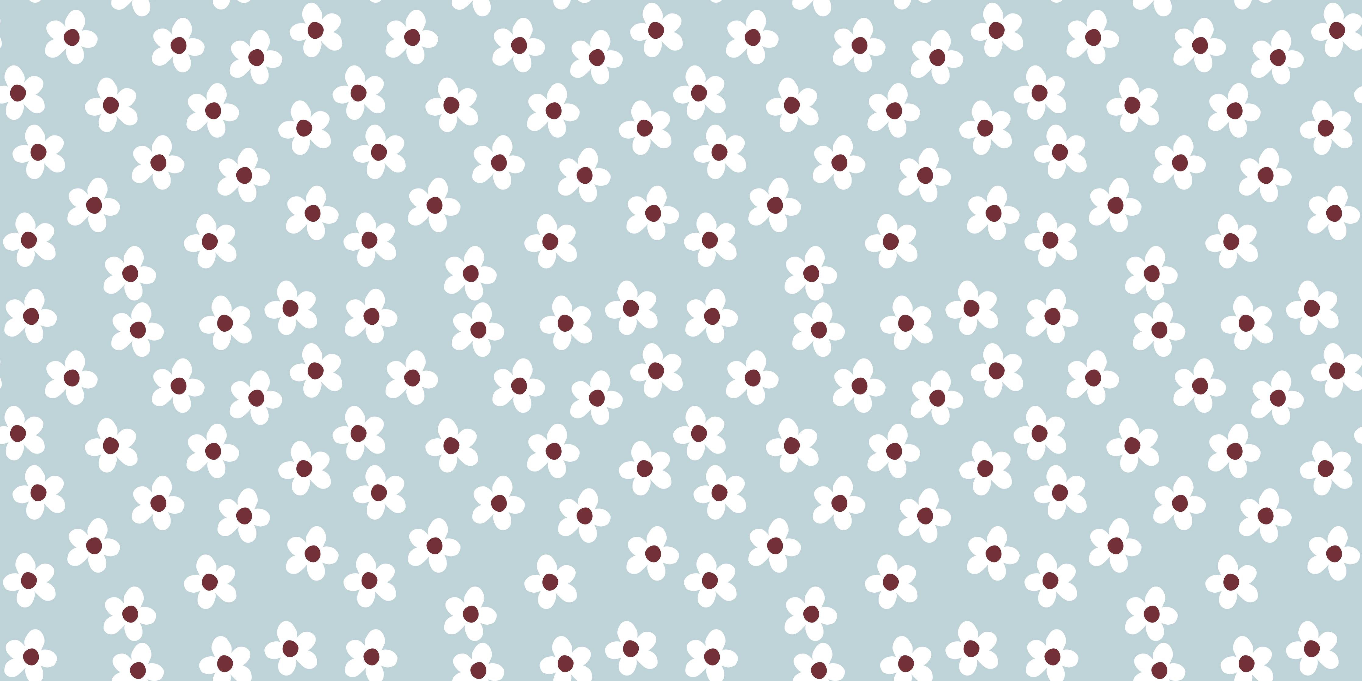 Wandverkleidung Flur-Blumiges Muster auf hellem Hintergrund