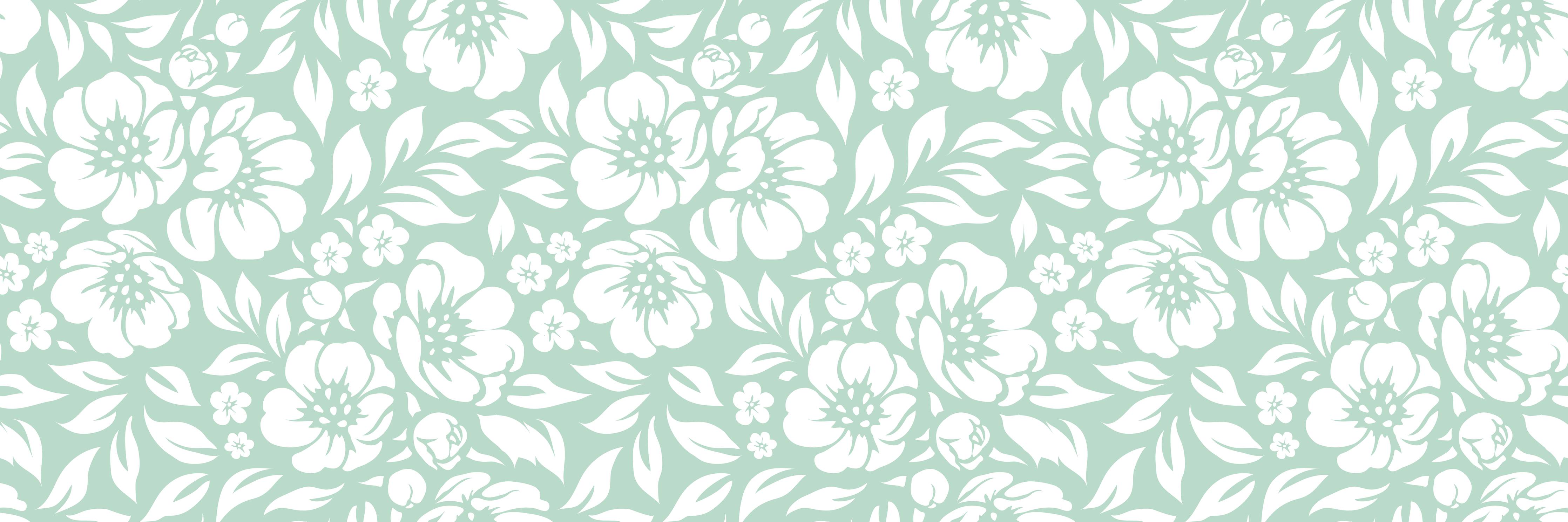 Wandverkleidung Flur-Blumiges Muster mit Pastellfarben