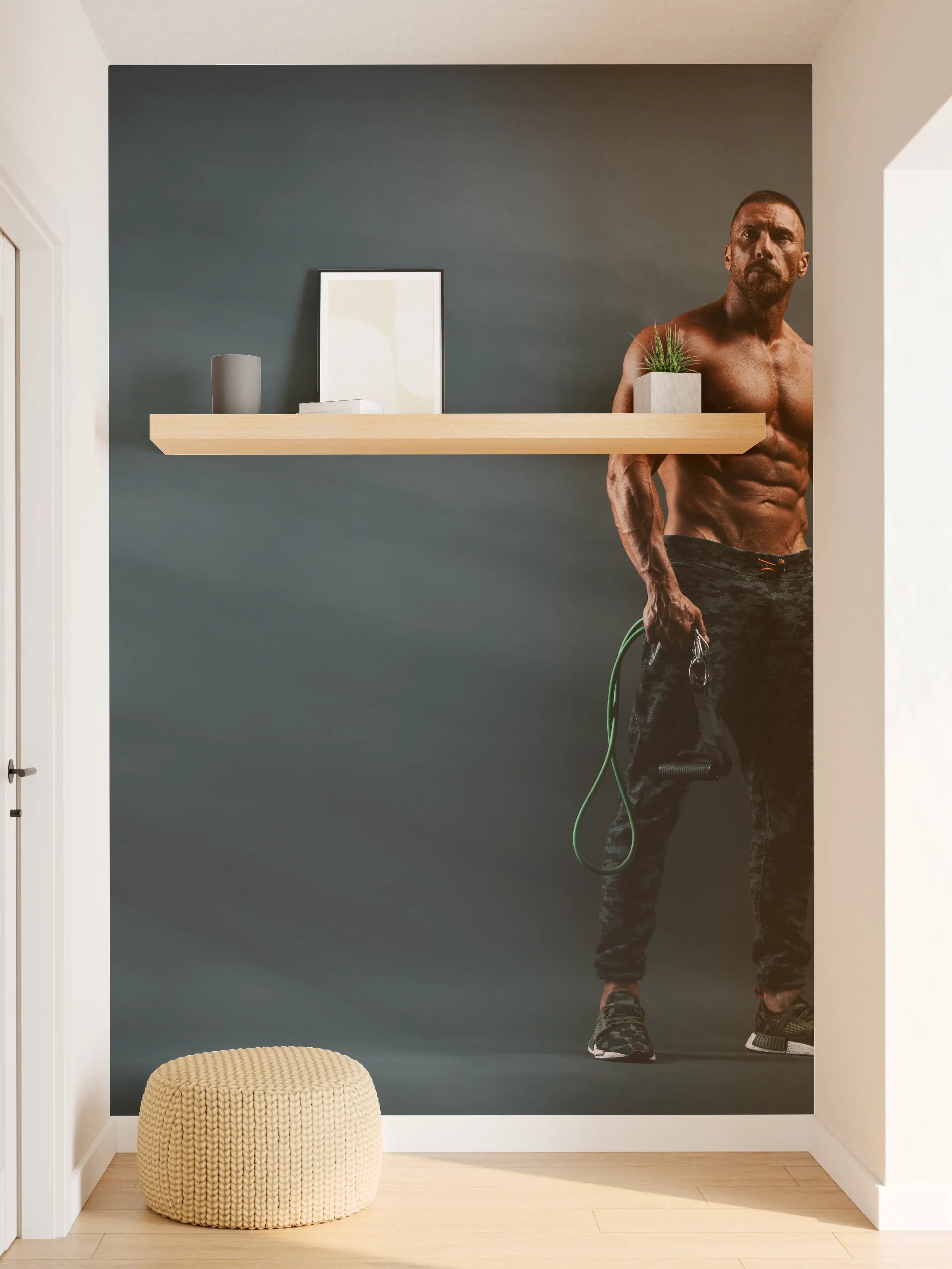 Wandverkleidung Flur - Bodybuilder - Training