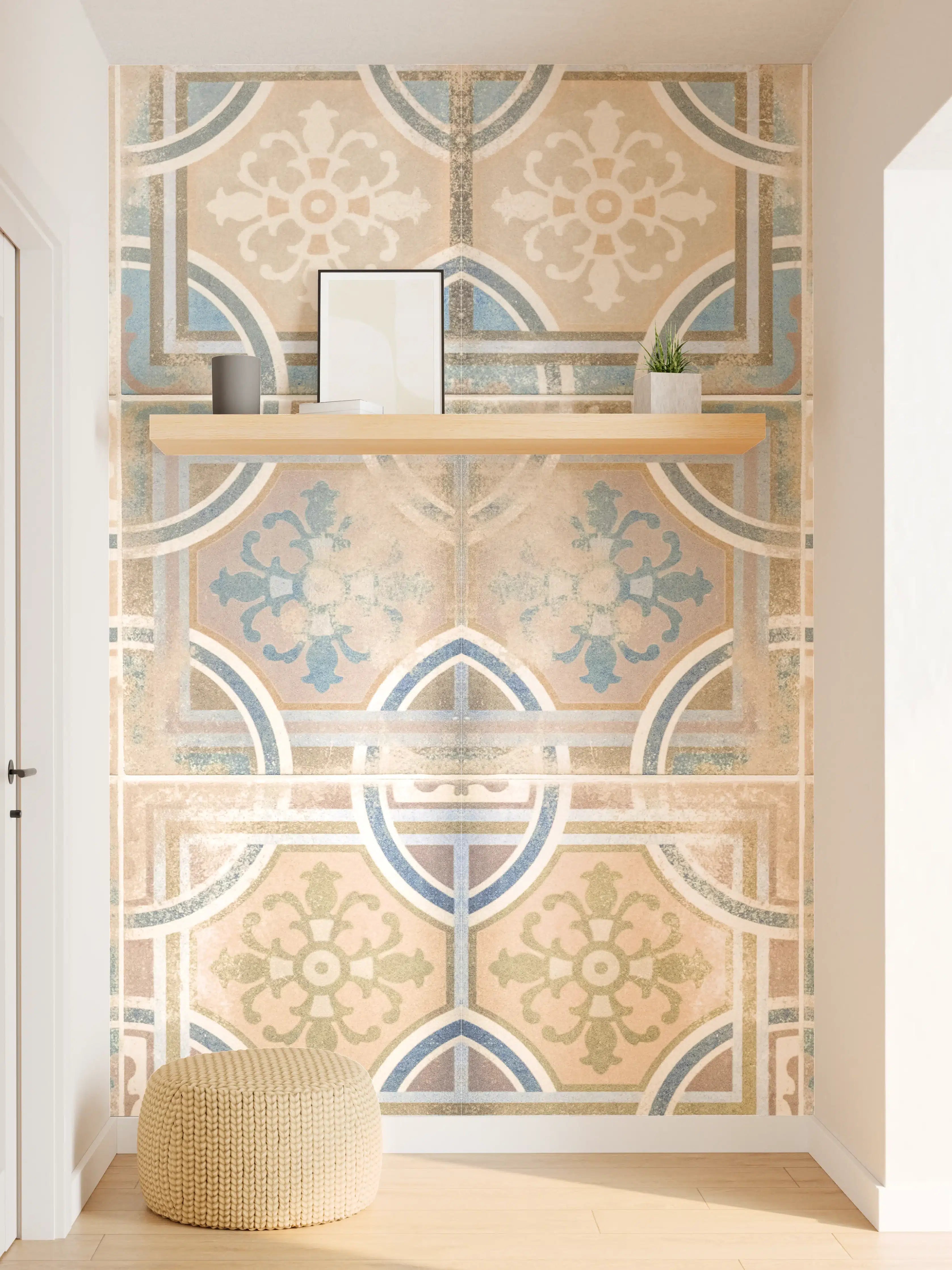 Wandverkleidung Flur - Braune Keramik Fliesen