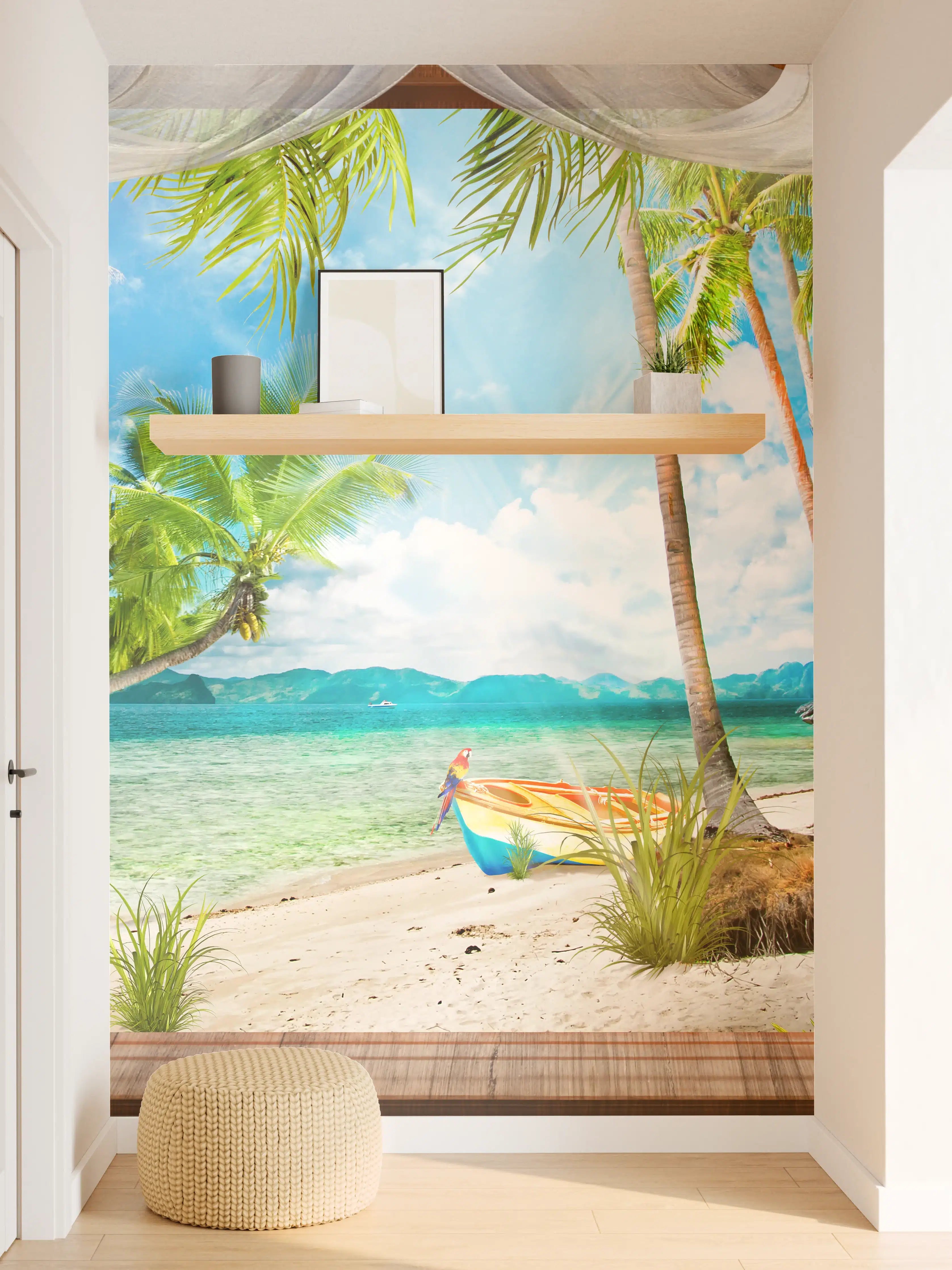 Wandverkleidung Flur - Bungalow mit Blick aufs Meer