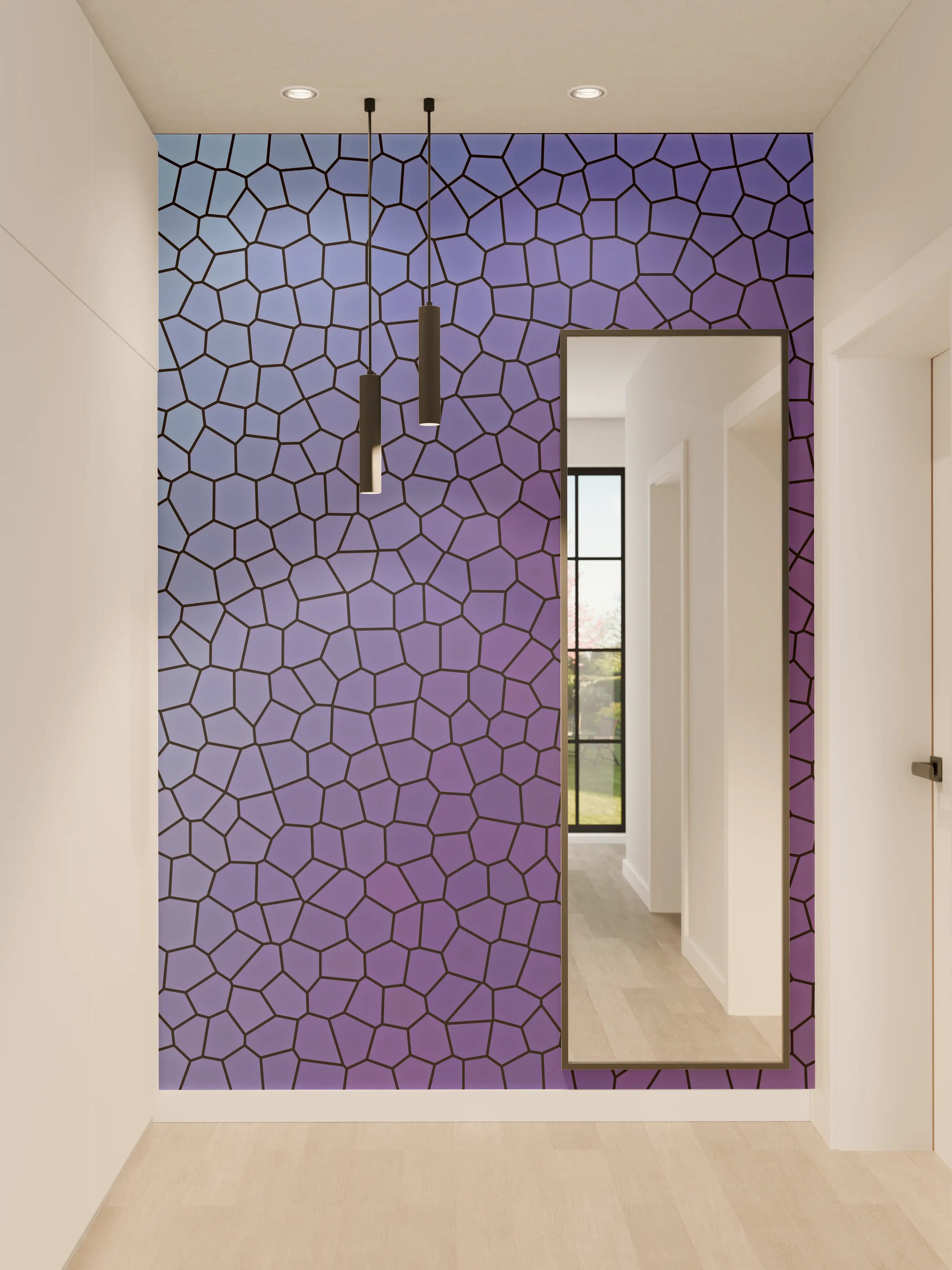 Wandverkleidung Flur - Buntes Mosaik-Design