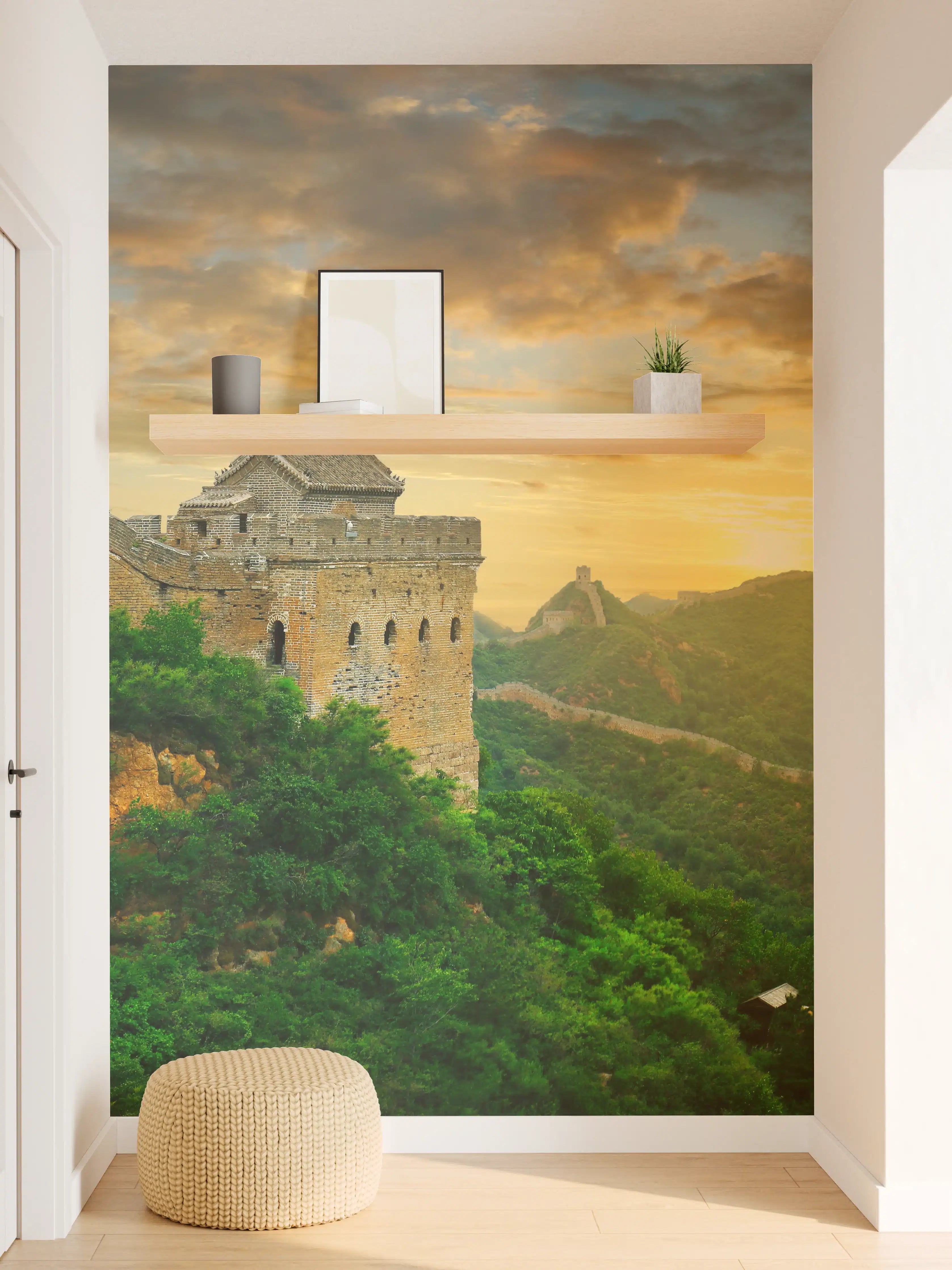 Wandverkleidung Flur - Chinesische Mauer Zeitlose Schönheit im Abendlicht