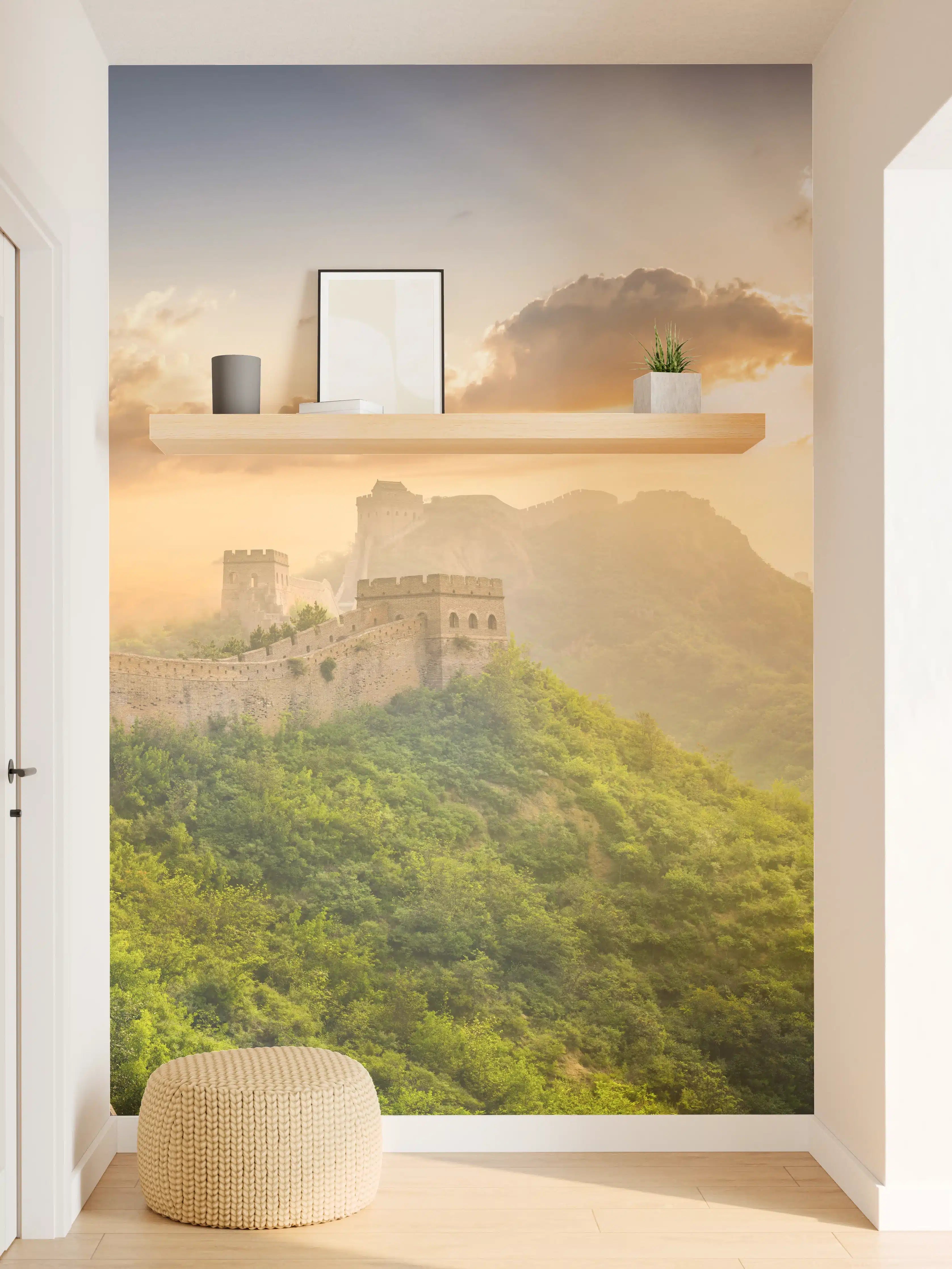 Wandverkleidung Flur - Chinesische Mauer bei Sonnenaufgang